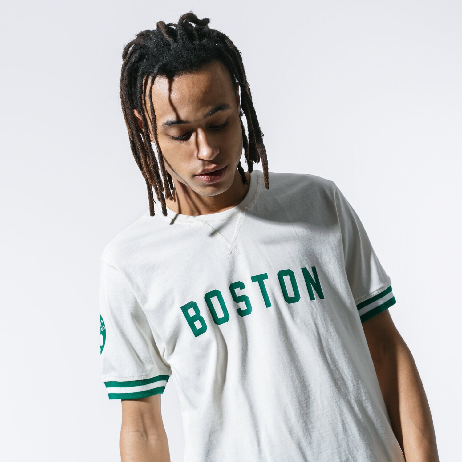 Herren T-Shirt NEW ERA T-SHIRT NBA WORDMARK TEE CELTICS BOSTON CELTICS SFP 12123885 Beige