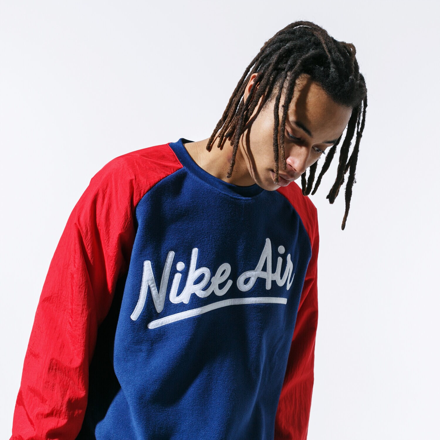 Herren NIKE SWEATSHIRT M NSW NIKE AIR CREW MIX MIX SSNL BV5187-492 Dunkelblau