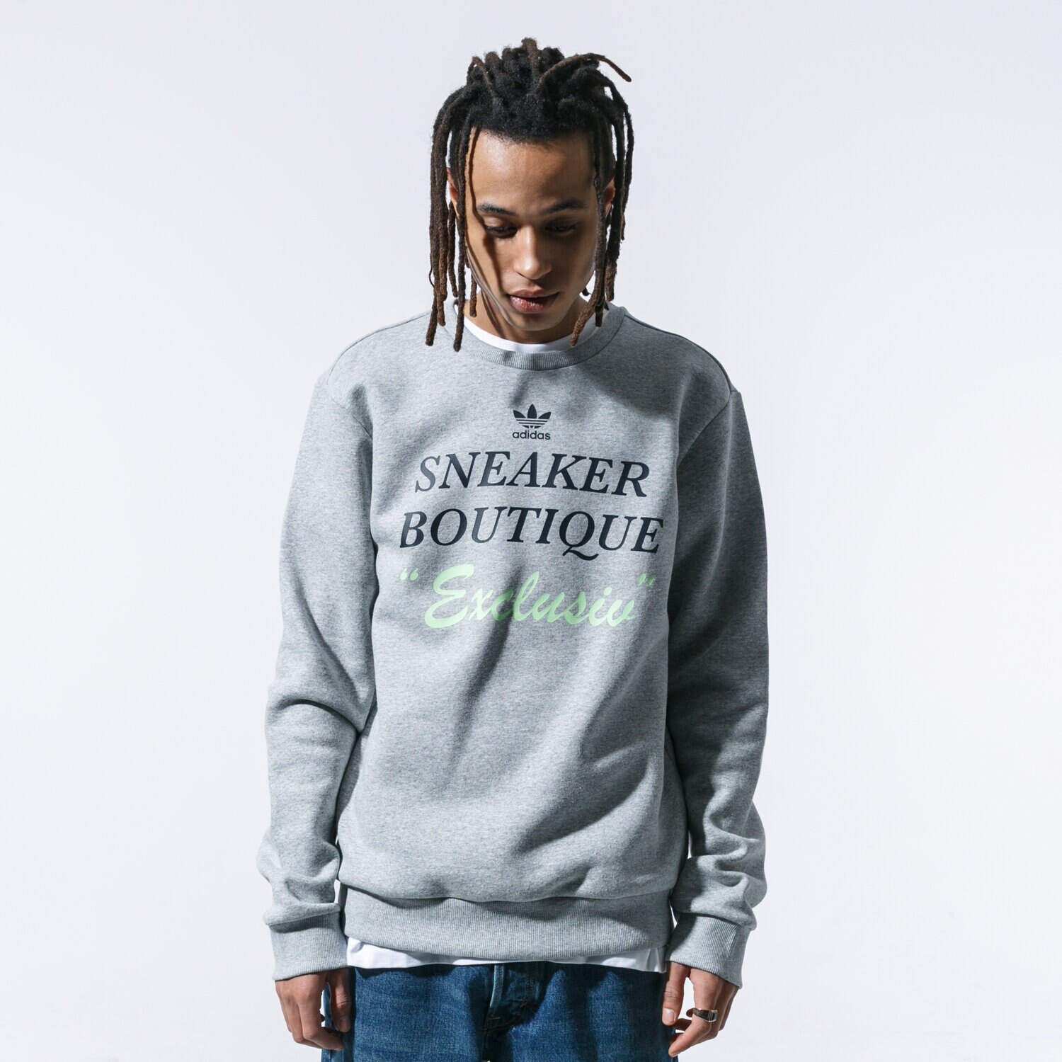 Herren ADIDAS SWEATSHIRT SNEAKER BOUTIQUE CREW GJ9813 Grau