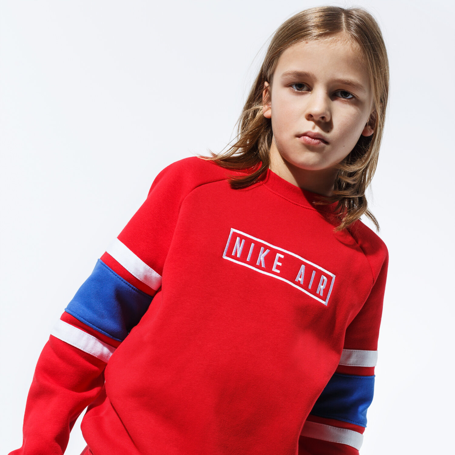 Kinder NIKE SWEATSHIRT B NK AIR LS CREW BV3591-657 Rot