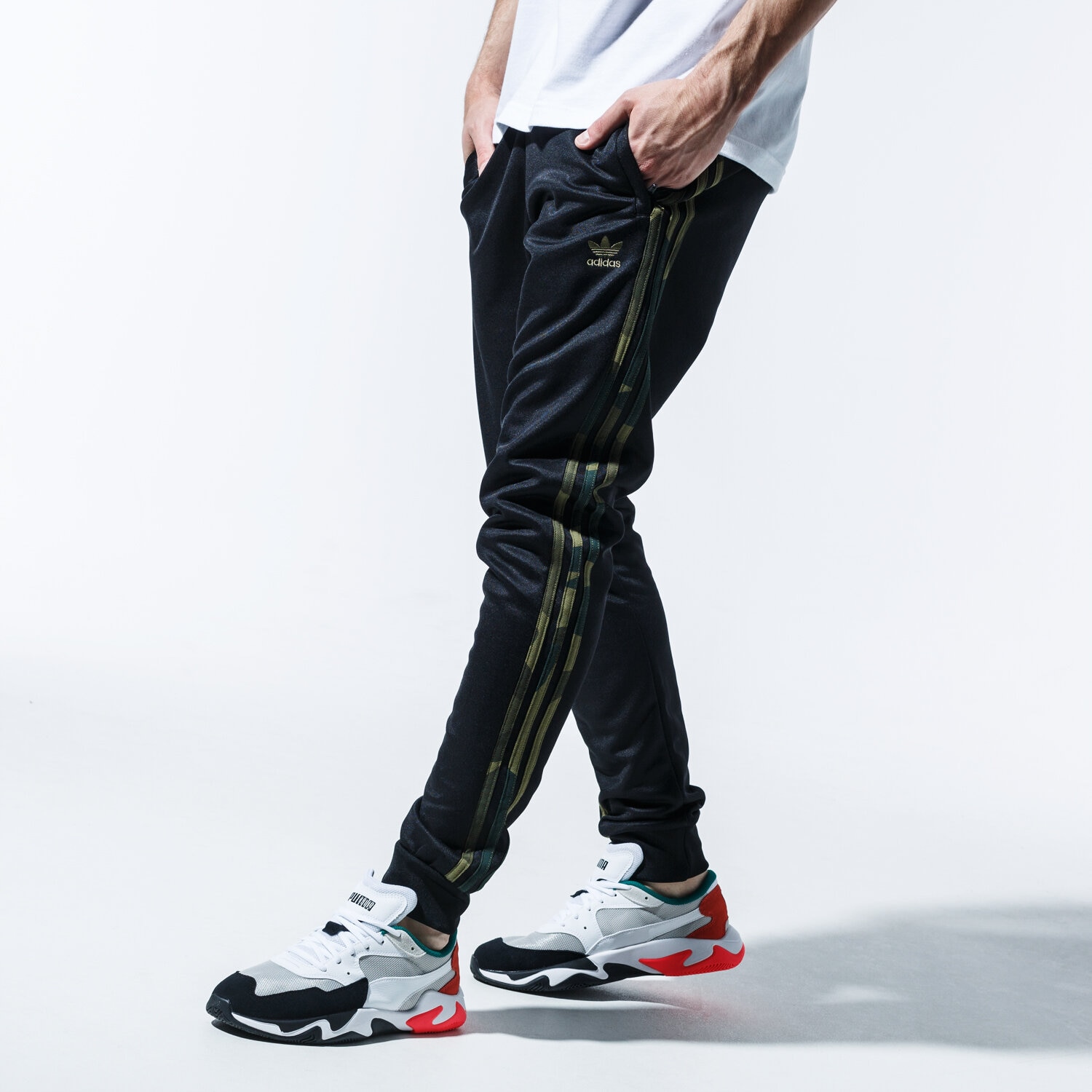 Herren Hosen ADIDAS HOSE CAMO TP FM3360 Schwarz