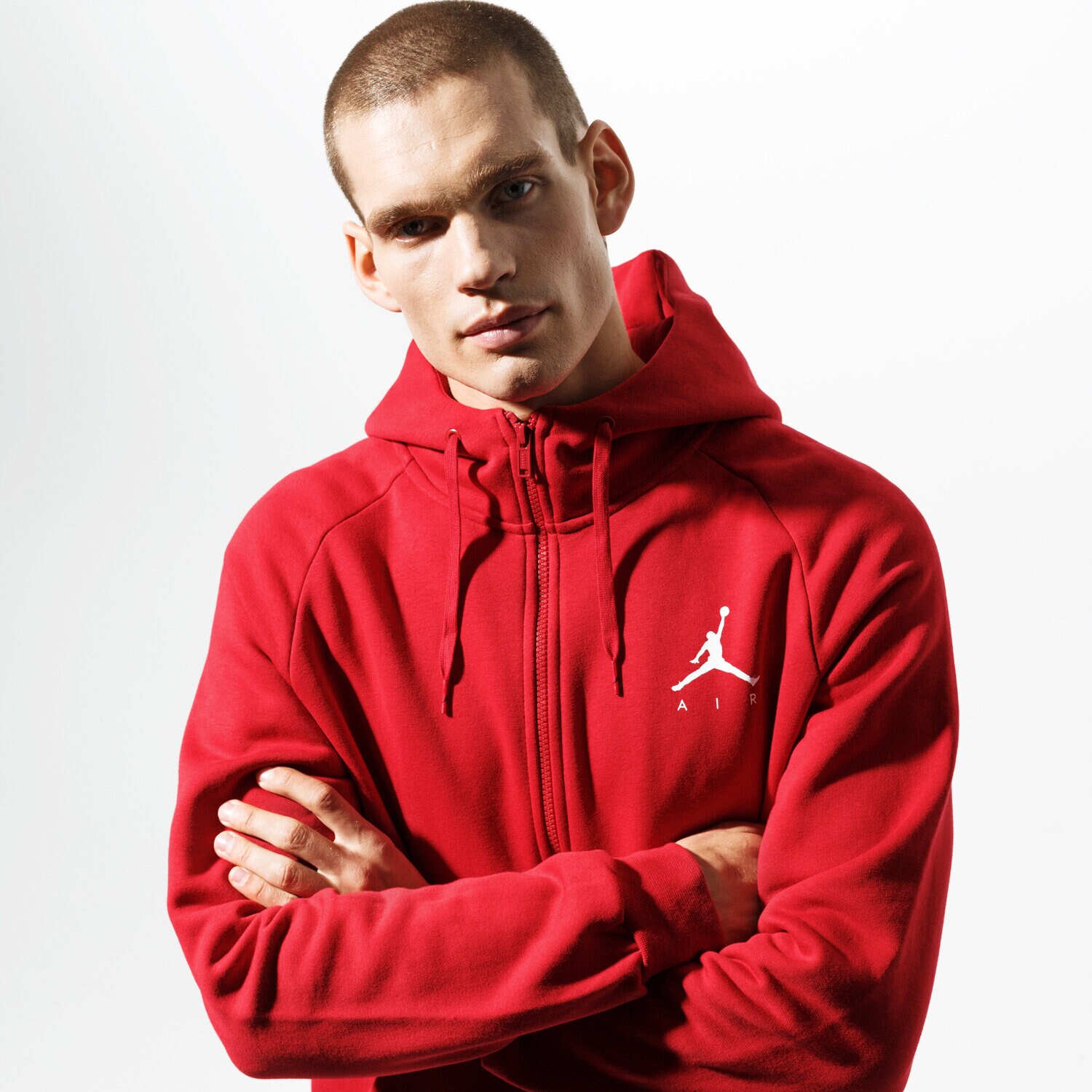 Herren JORDAN SWEATSHIRT M J JUMPMAN FLEECE FZ 939998-687 Rot