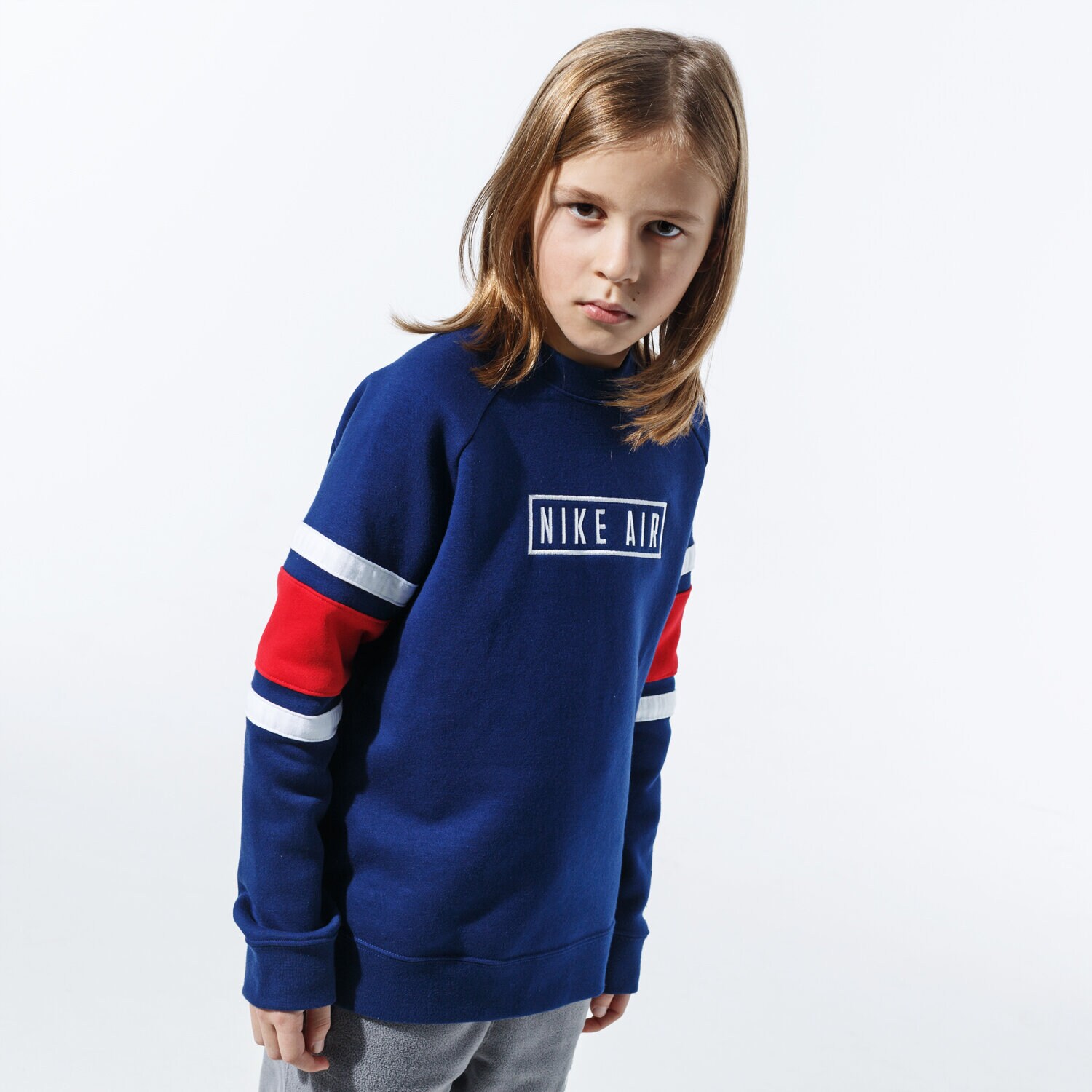 Kinder NIKE SWEATSHIRT B NK AIR LS CREW BV3591-492 Dunkelblau