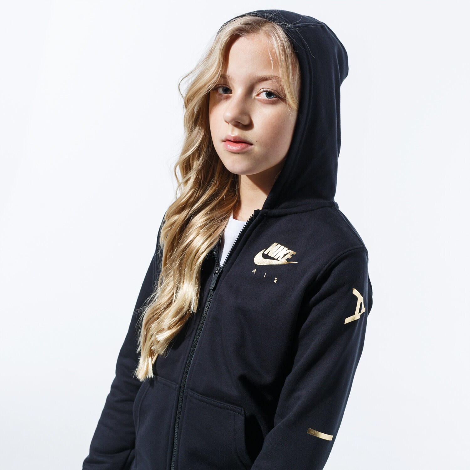 Kinder NIKE SWEATSHIRT MIT REIßVERSCHLUSS   Z KAPTUREM G NSW NIKE A BV2757-010 Schwarz