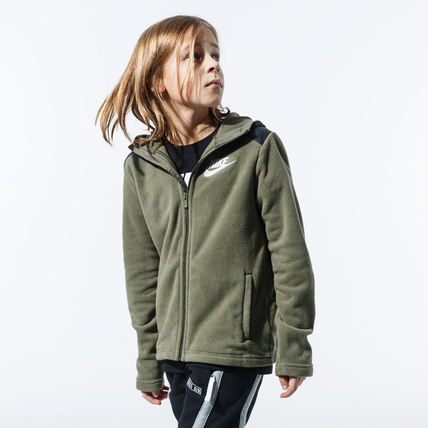 Kinder NIKE SWEATSHIRT MIT REIßVERSCHLUSS Z KAPTUREM   B NSW HOODIE BV4506-222 Grün