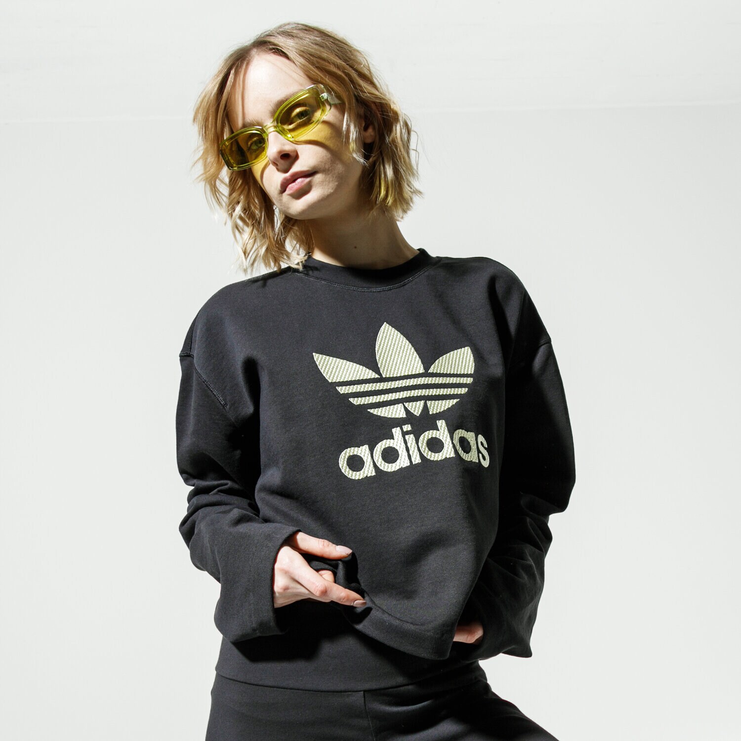 Damen ADIDAS SWEATSHIRT LG CREW FM2623 Schwarz