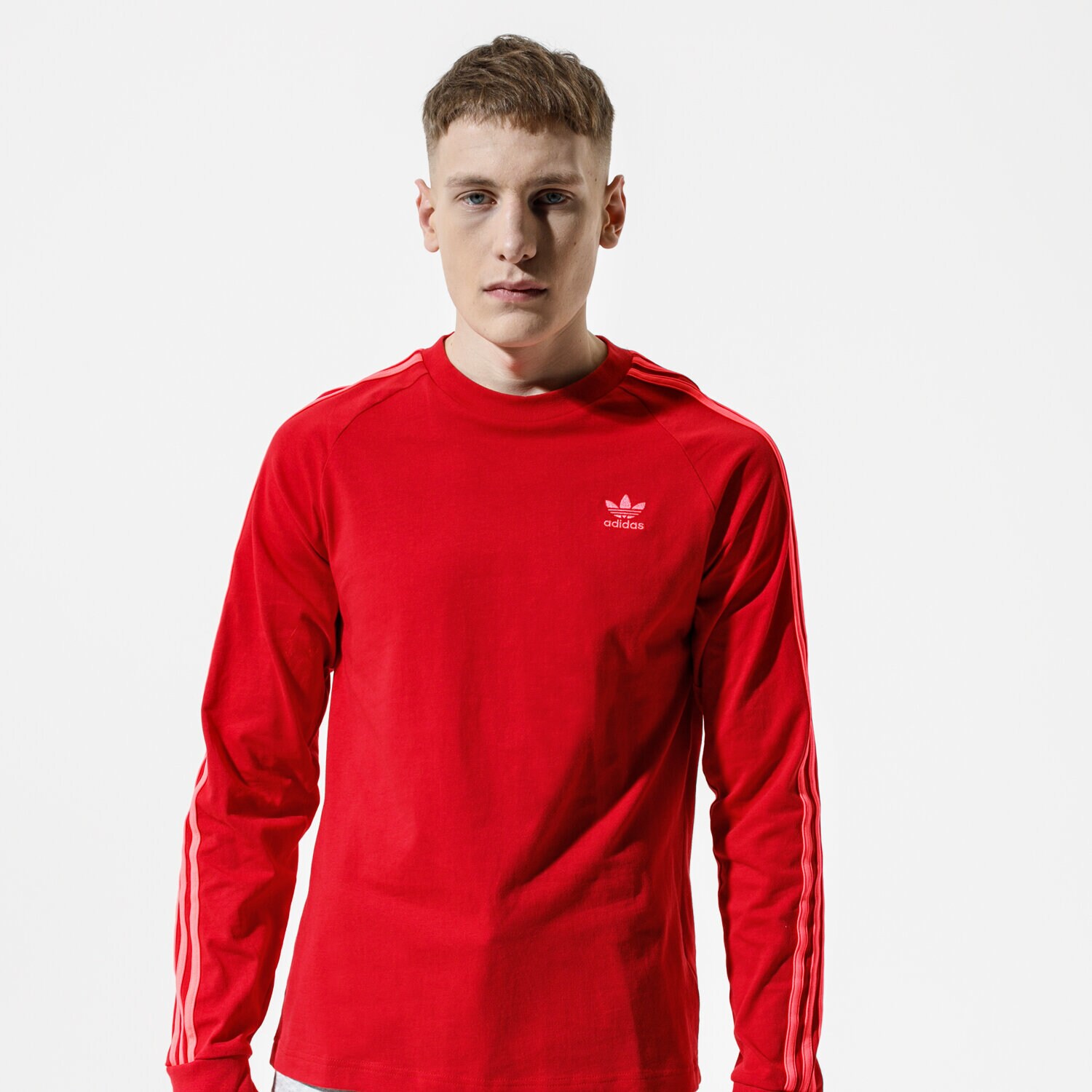 Herren T-Shirt ADIDAS T-SHIRT LS BLC 3-S LS T EJ9688 Rot