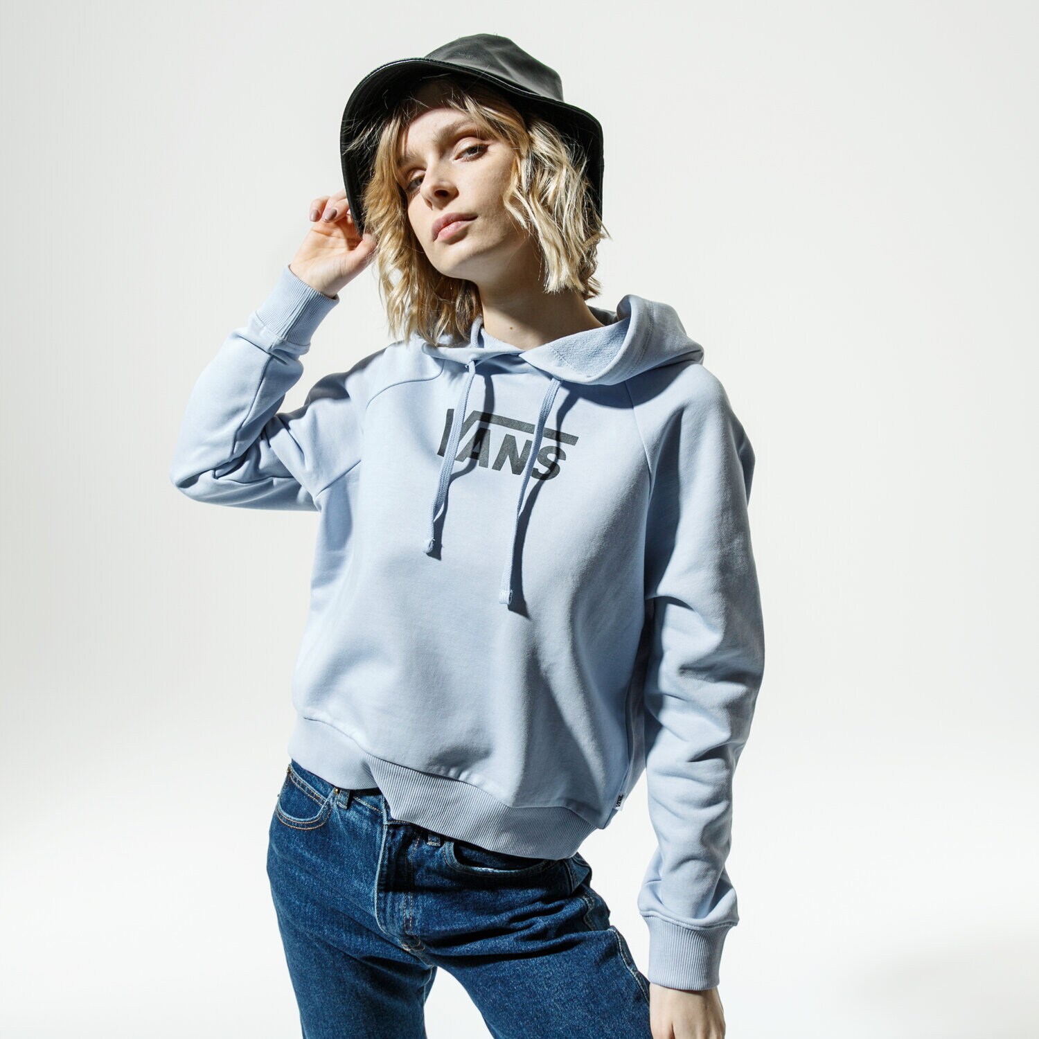 Damen VANS HOODIE WM FLYING V FT BOXY HOODIE ZEN BLUE VN0A4BG3VBY1 Blau