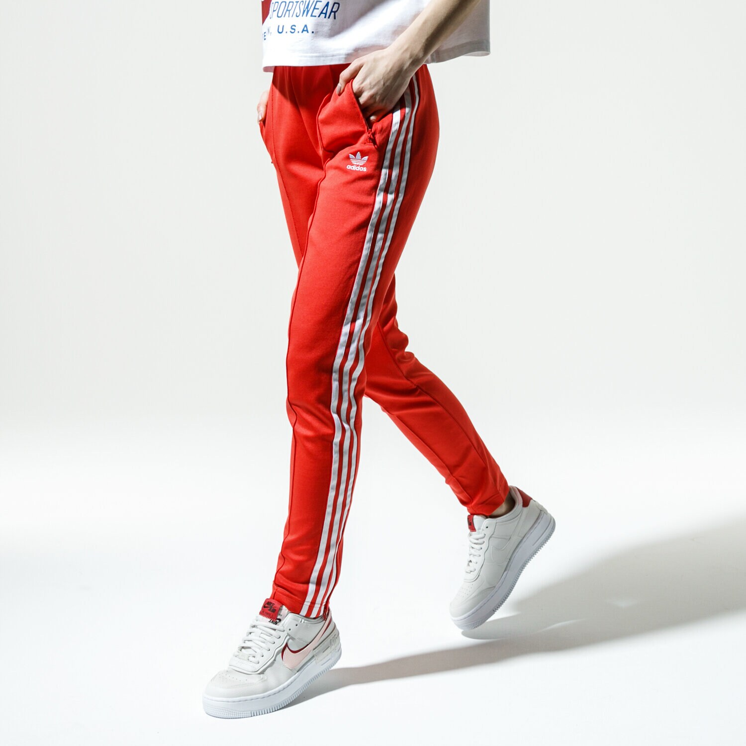 Damen Hosen ADIDAS HOSE SS TP FM3319 Rot
