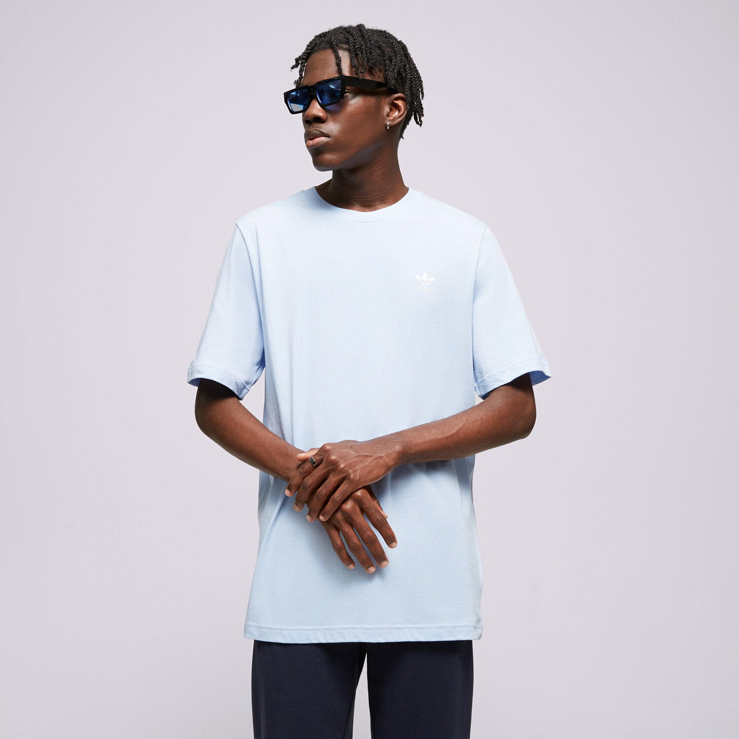 ADIDAS T SHIRT ESSENTIAL TEE Blau IA4866 Sizeer