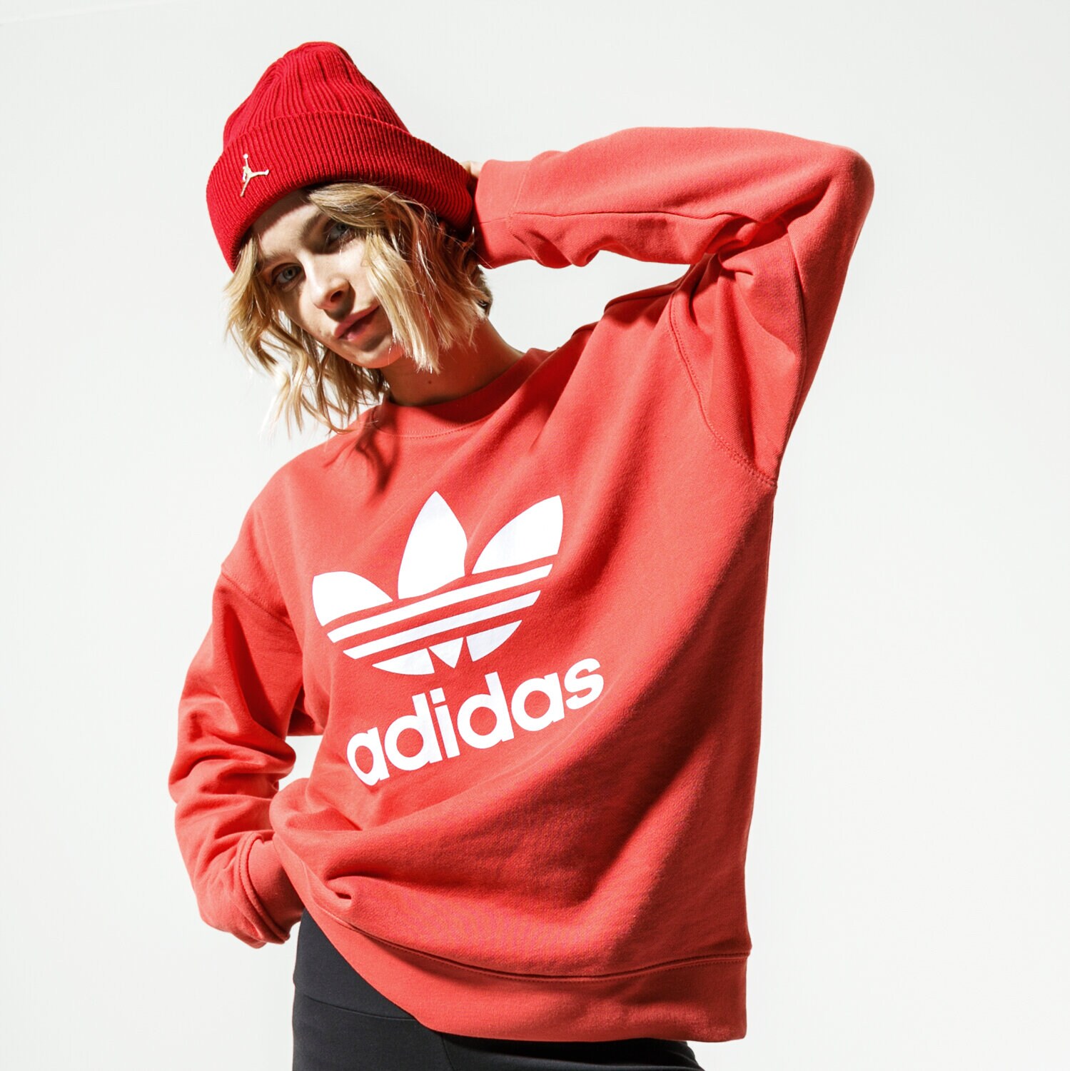 Damen ADIDAS SWEATSHIRT TRF CREW SWEAT FM3291 Rot