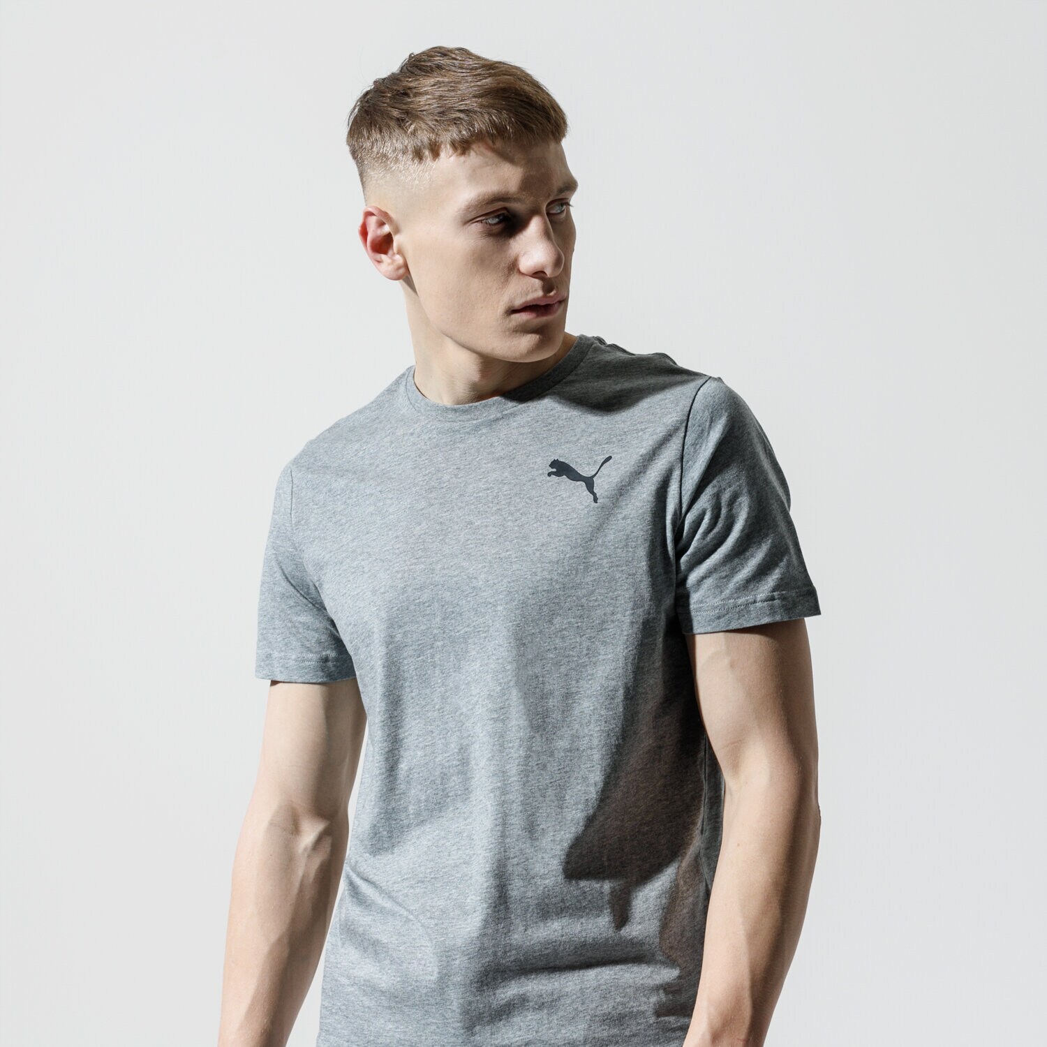 Herren T-Shirt PUMA T-SHIRT ESS SMALL LOGO TEE 85174123 Grau