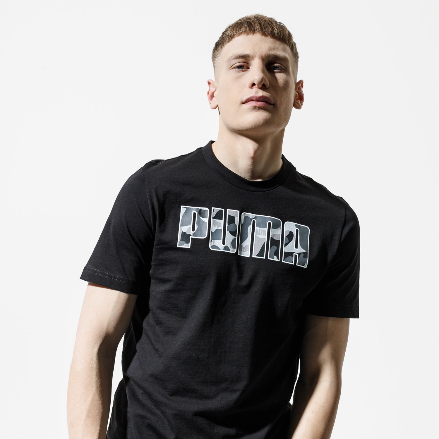 Herren T-Shirt PUMA T-SHIRT REBEL CAMO FILL TEE 58202701 Schwarz