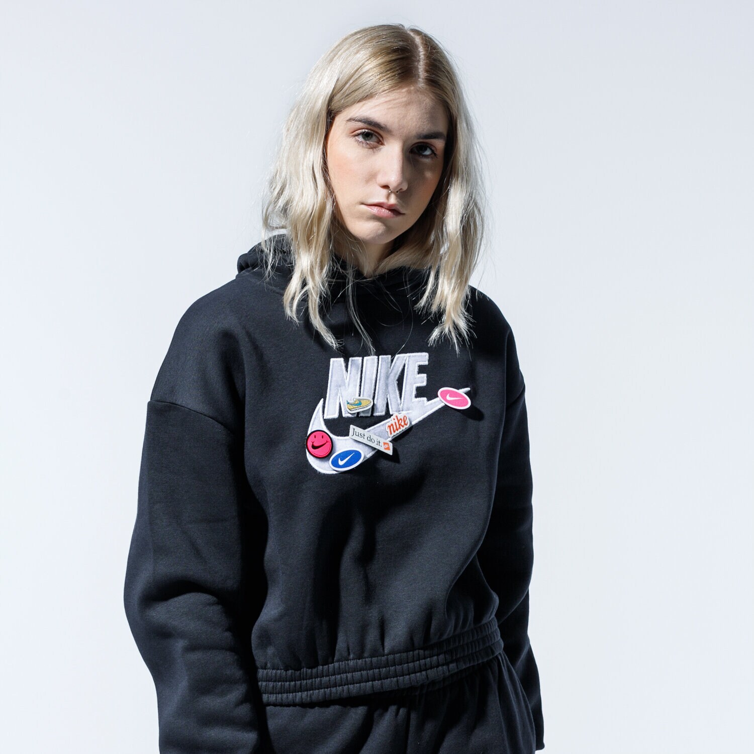 Damen NIKE HOODIE W NSW ICN CLSH FLC HOODIE BB CJ2034-010 Schwarz