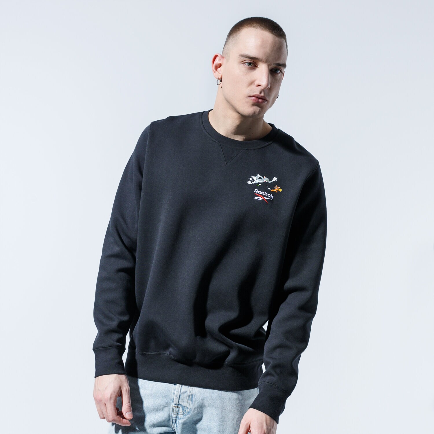 Herren REEBOK SWEATSHIRT TJ CREW 1 GJ0464 Schwarz