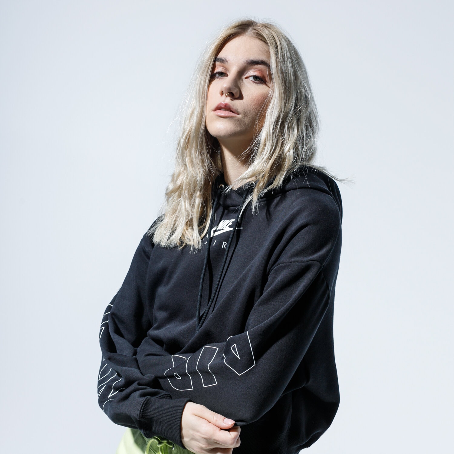 Damen NIKE HOODIE W NSW AIR HOODIE FLC BB CJ3082-010 Schwarz
