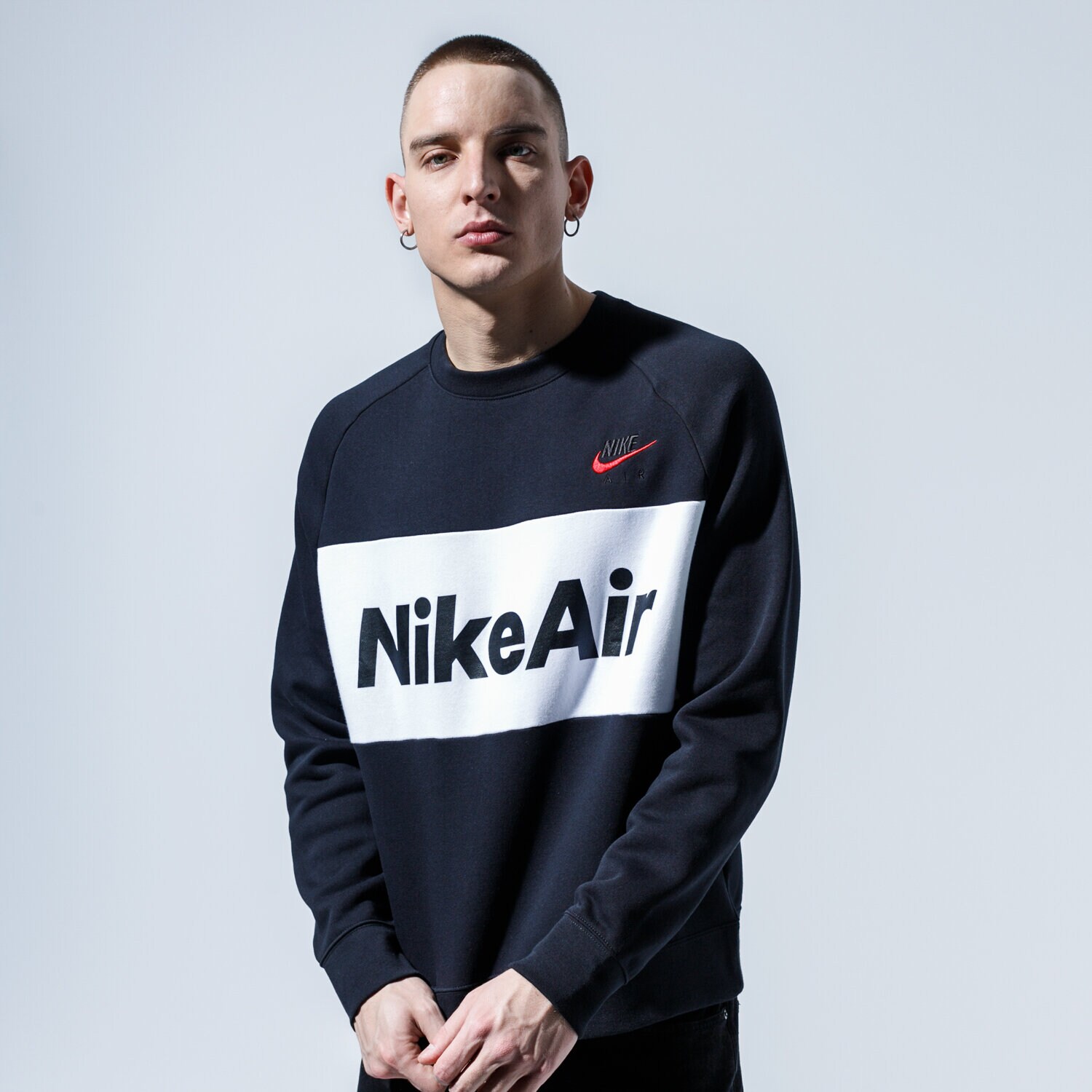 Herren NIKE SWEATSHIRT AIR CJ4827-010 Schwarz