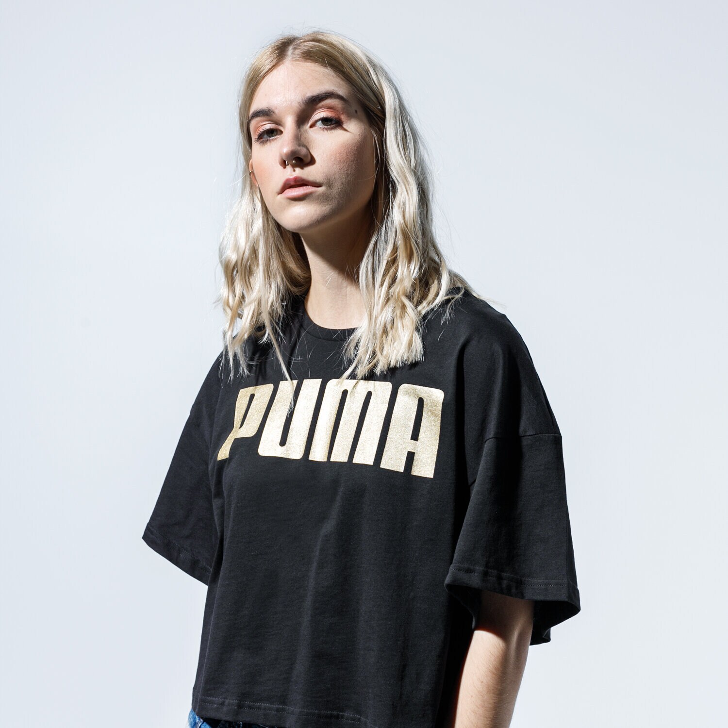 Damen T-Shirt PUMA T-SHIRT REBEL FASHION TEE 58130851 Schwarz
