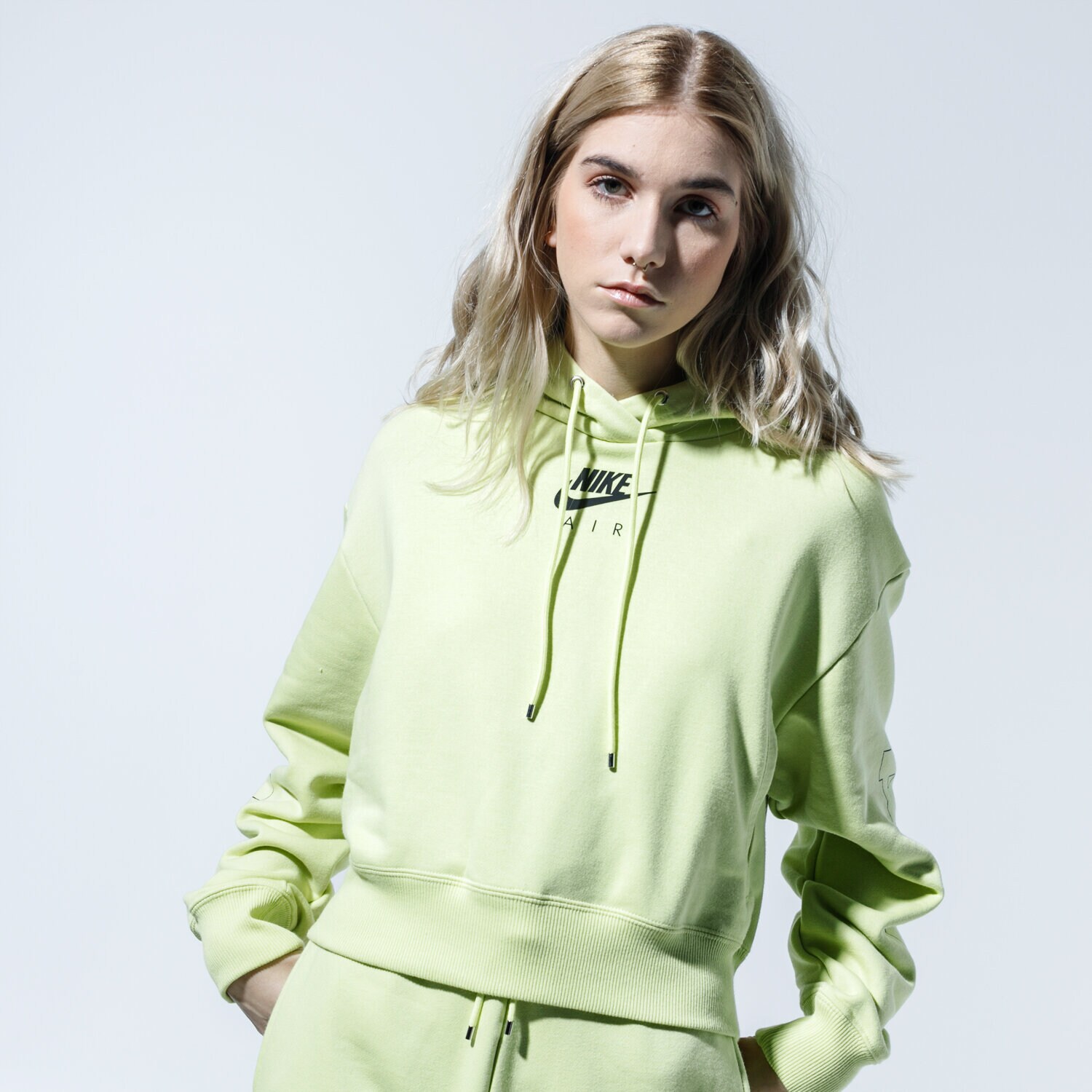 Damen NIKE HOODIE W NSW AIR HOODIE FLC BB CJ3082-367 Grün