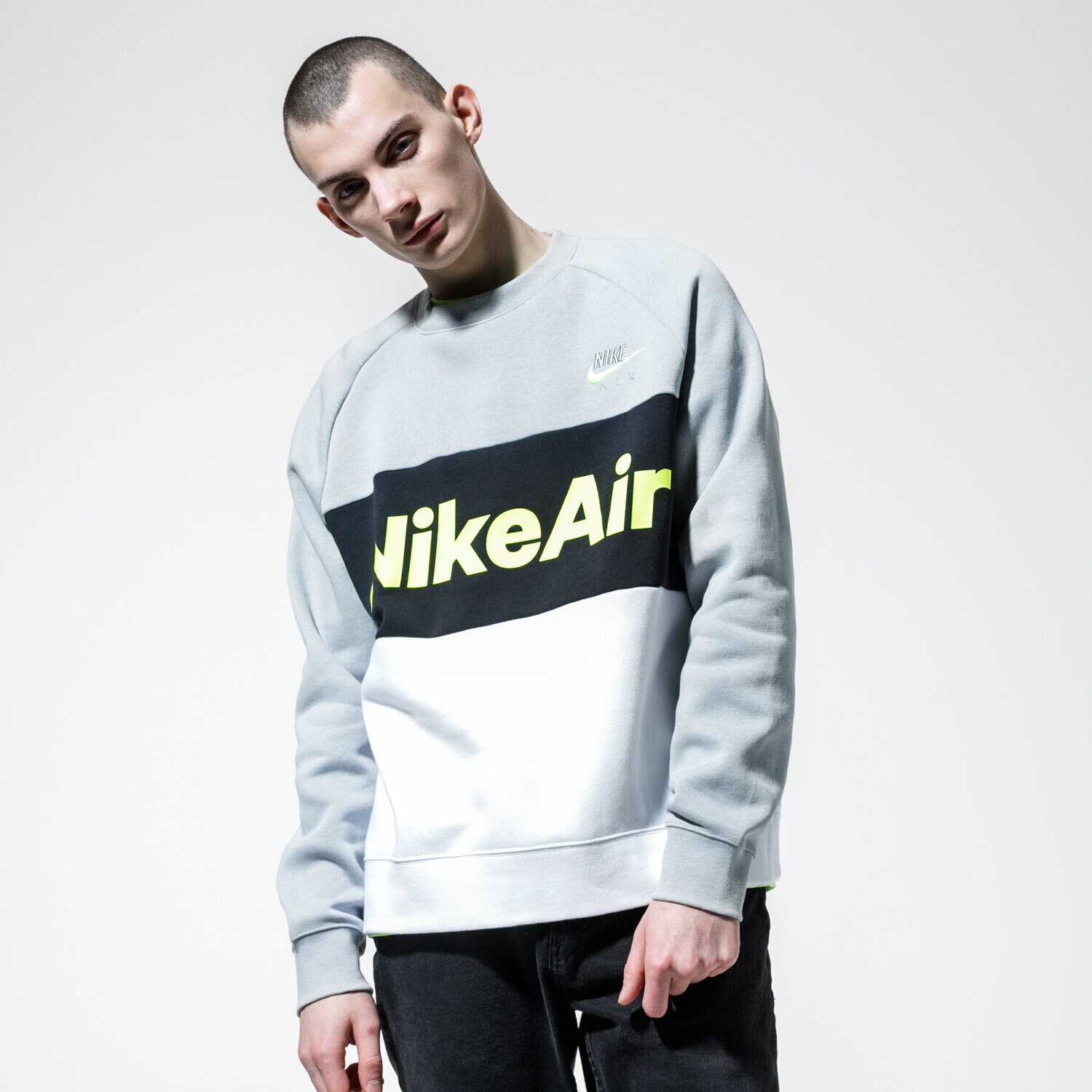 Herren NIKE SWEATSHIRT AIR CJ4827-077 Grau