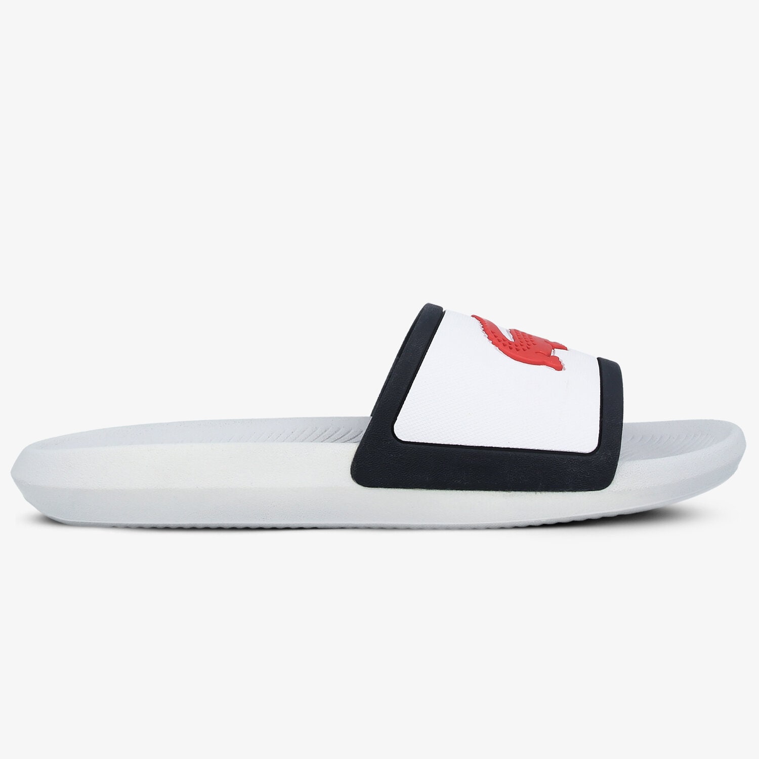 Herren LACOSTE CROCO SLIDE TRI 3 739CMA0043407 Weiß