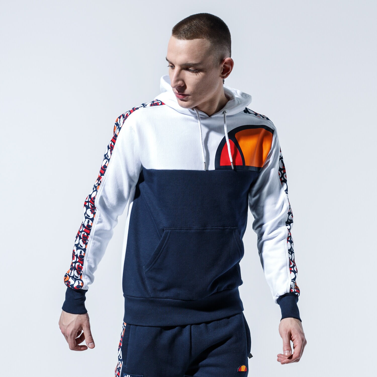 Herren ELLESSE HOODIE MODELLO SHE08542NAVY Dunkelblau