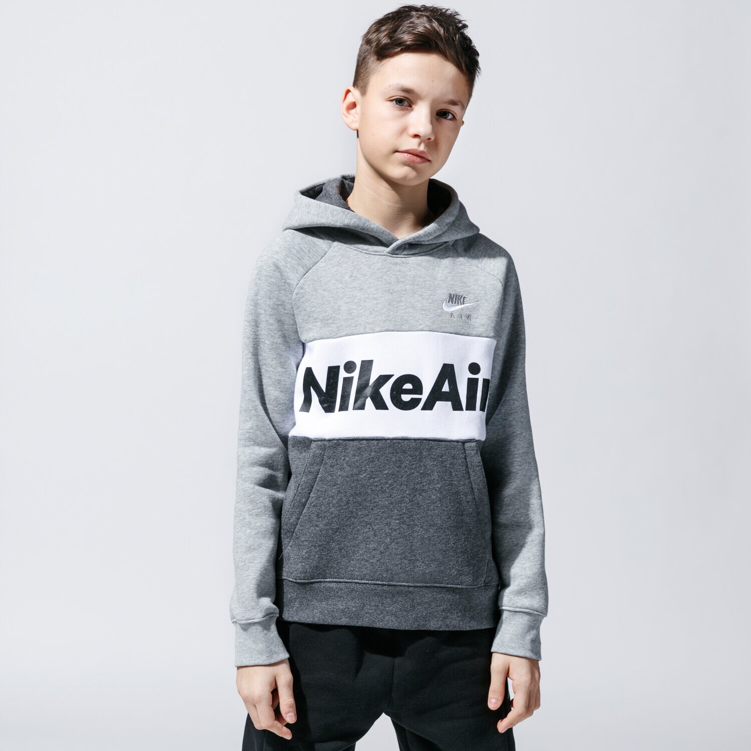 Kinder NIKE HOODIE AIR CJ7842-063 Grau