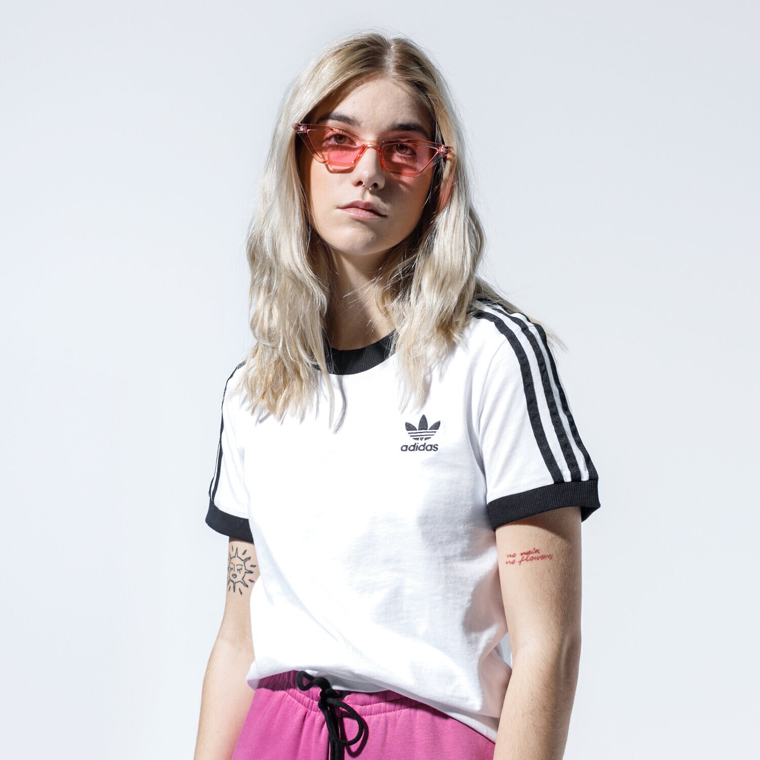 Damen T-Shirt ADIDAS T-SHIRT 3 STR TEE ED7483 Weiß