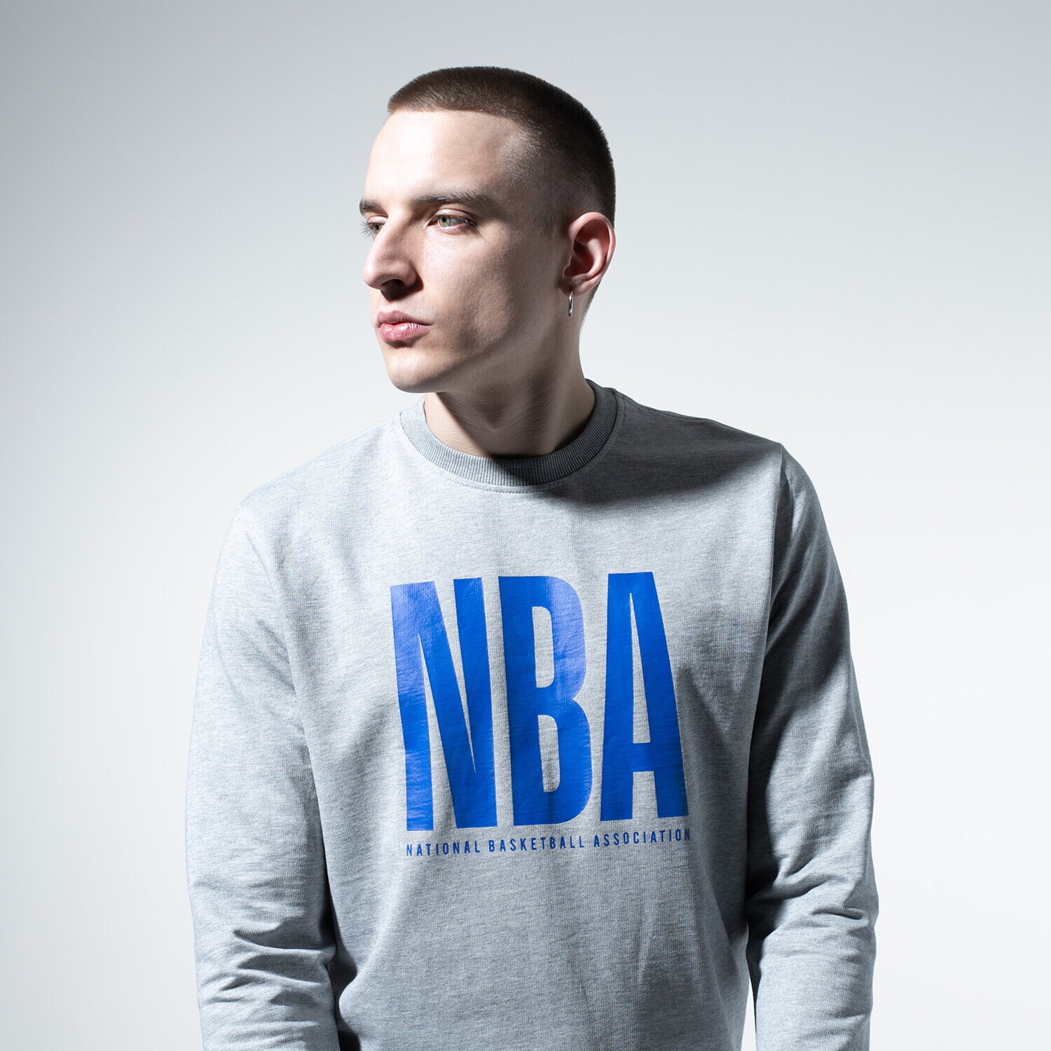 Herren NEW ERA SWEATSHIRT NBA LEAGUE CREW LOGO NBA LOGO 11860114 Grau