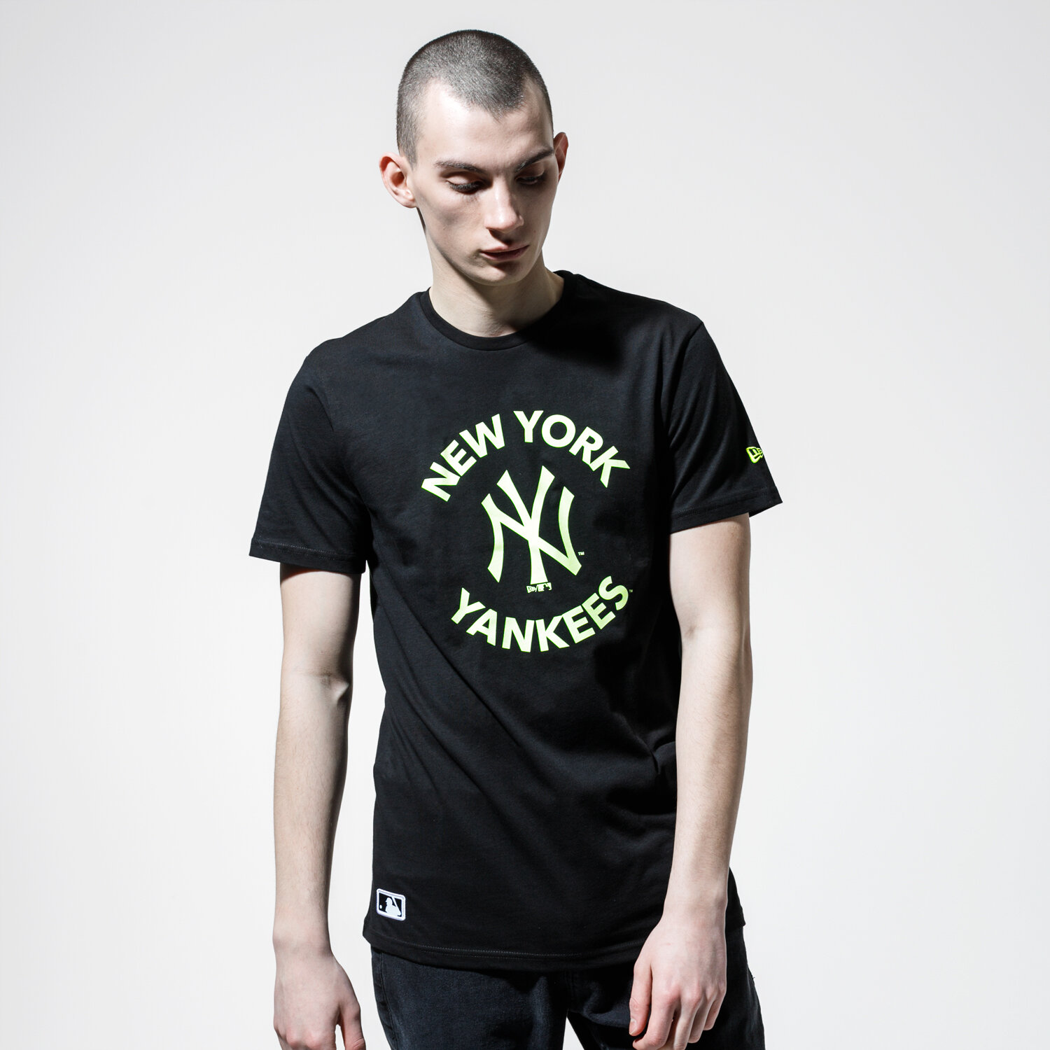 Herren T-Shirt NEW ERA T-SHIRT MLB TEE NYY NEW YORK YANKEES BLK 12195421 Schwarz
