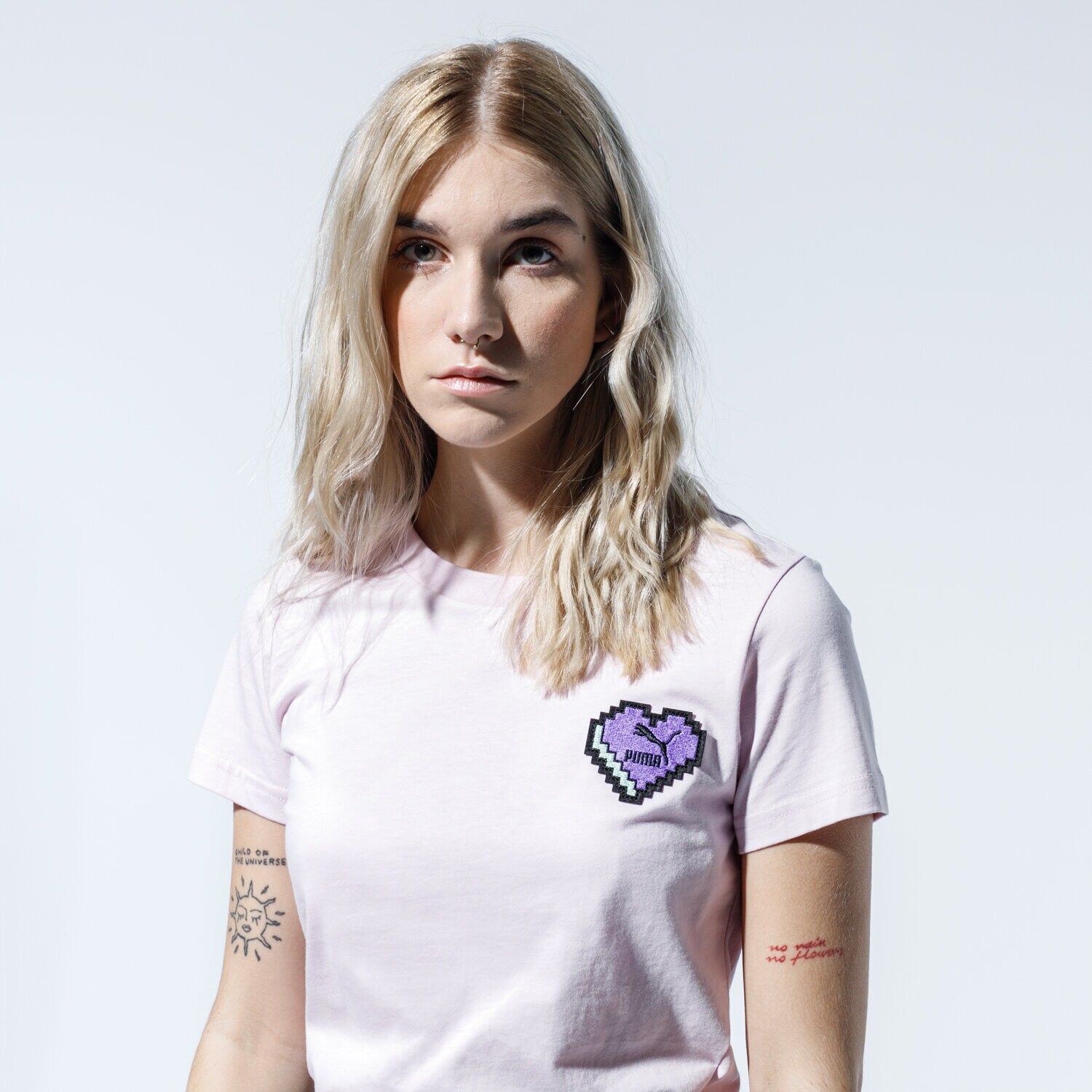 Damen T-Shirt PUMA T-SHIRT DIGITAL LOVE TEE 59706895 Rosa