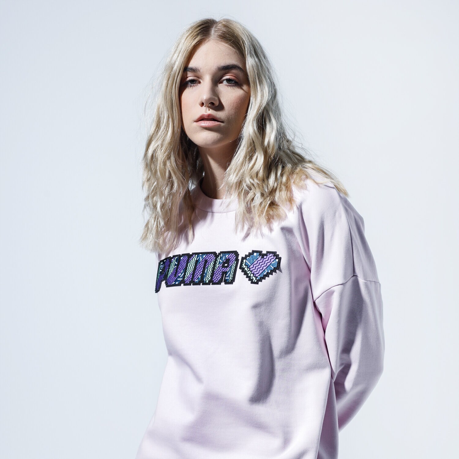 Damen PUMA SWEATSHIRT DIGITAL LOVE TRAININGSANZUGS 59706995 Rosa