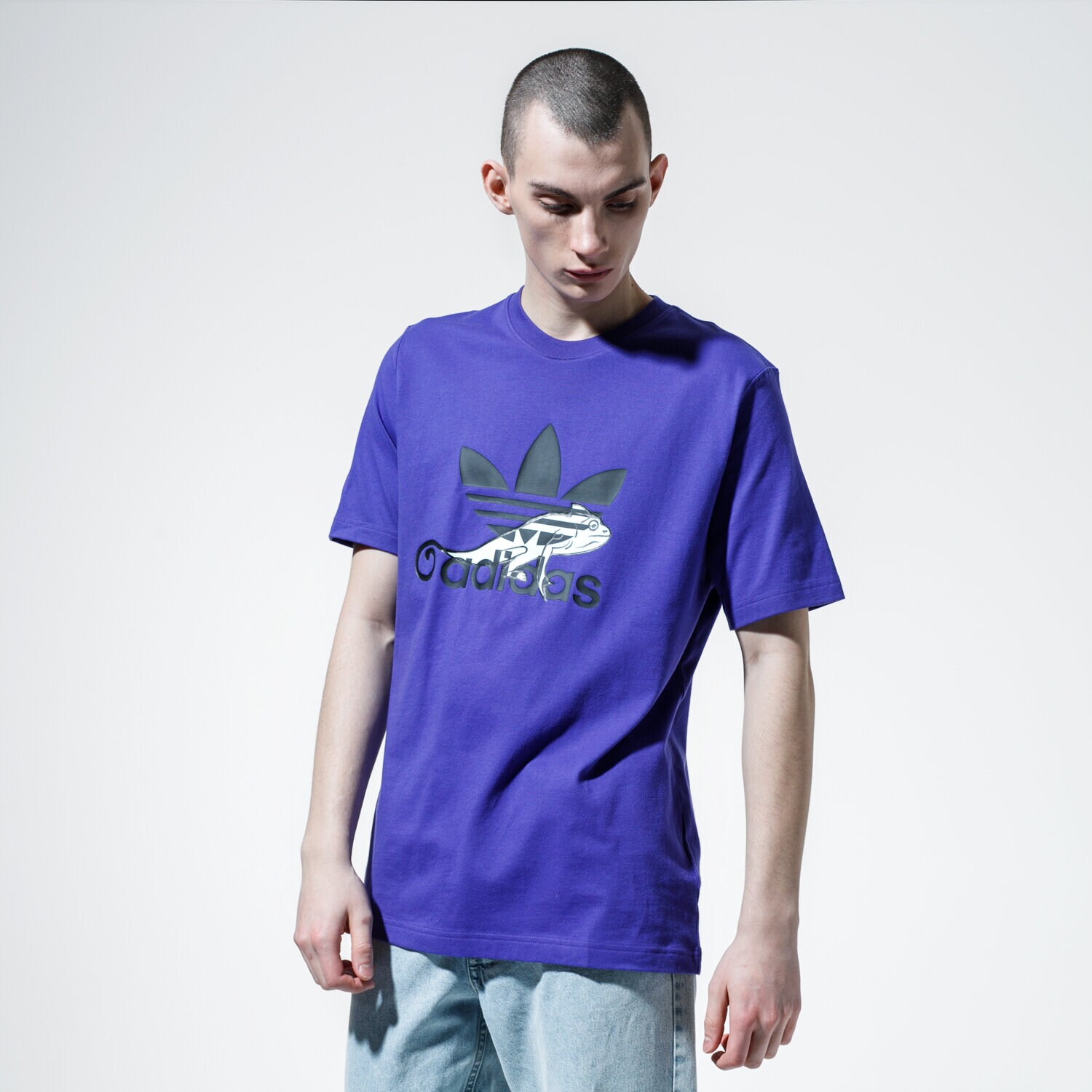 Herren T-Shirt ADIDAS T-SHIRT T SHIRT LOGO FM3696 Violet
