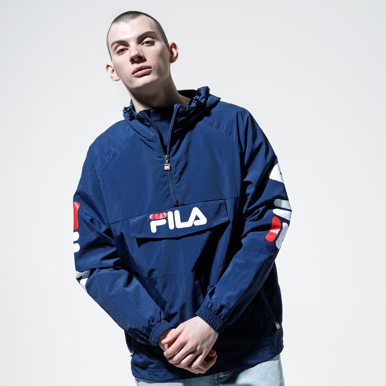 Herren Übergangsjacke FILA JACKE LADISLAUS WOVEN ANORAK 687276170 Dunkelblau