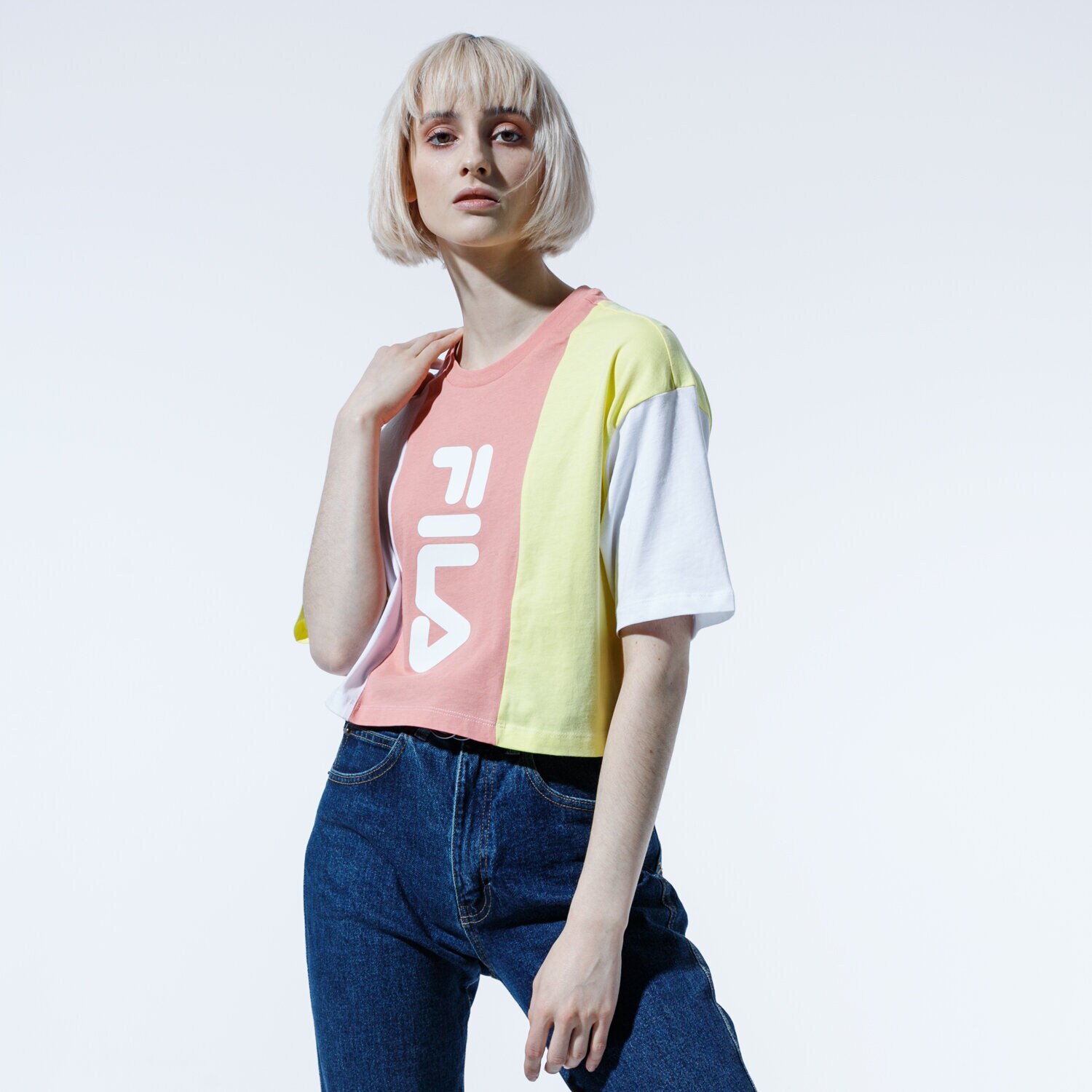 Damen T-Shirt FILA T-SHIRT BAI CROPPED TEE 687492A467 Gelb