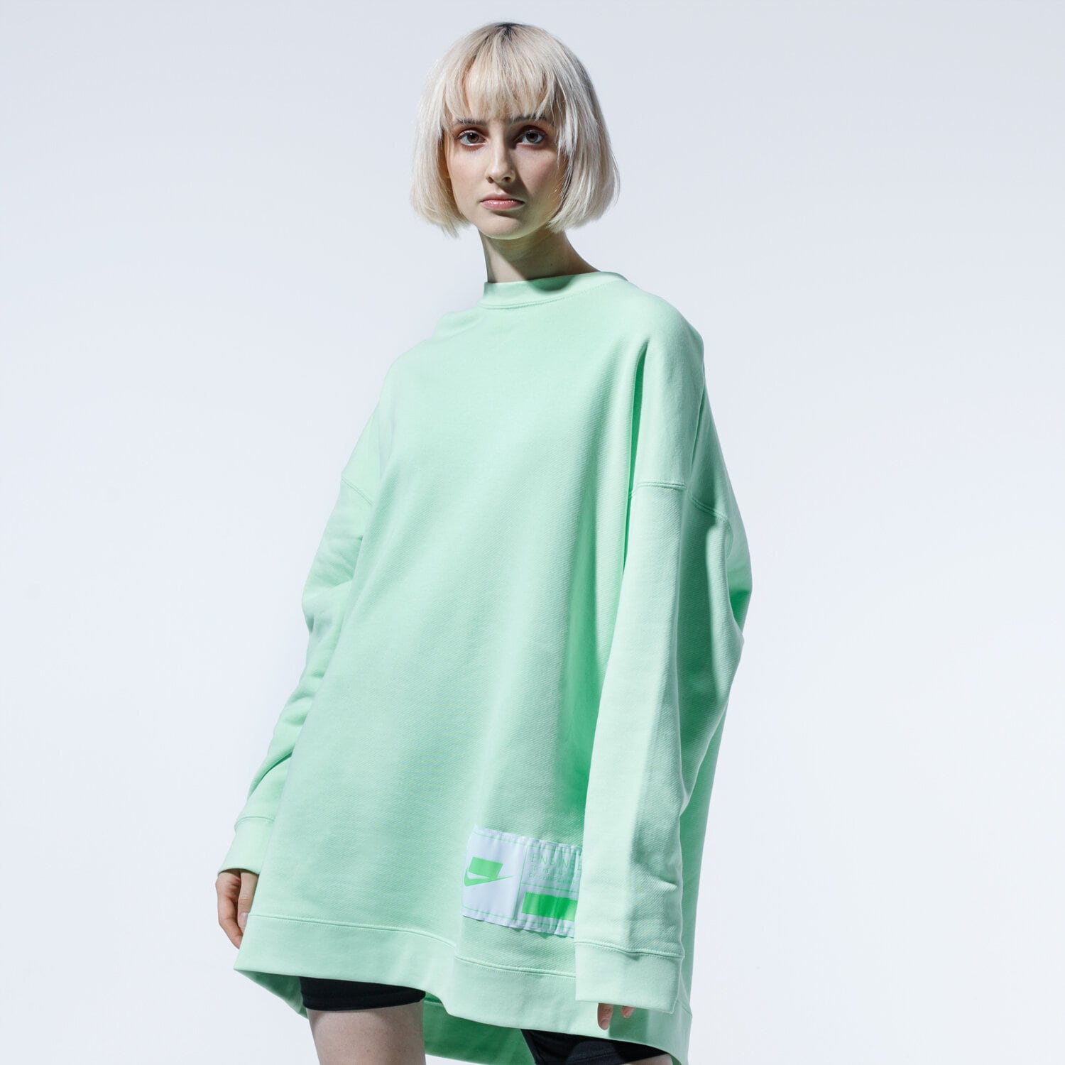 Damen NIKE SWEATSHIRT W NSW NSW FLC CREW OVERSIZE CT0876-376 Grün