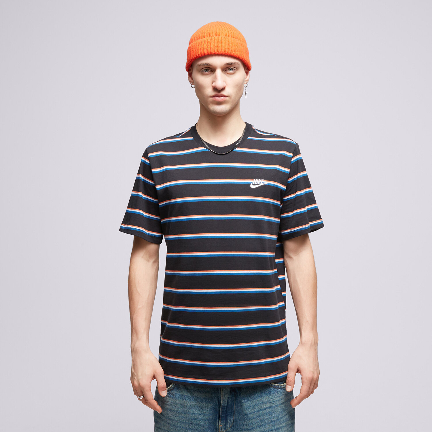 Herren T-Shirt NIKE T-SHIRT M NSW TEE CLUB STRIPE DZ2985-011 Multicolor