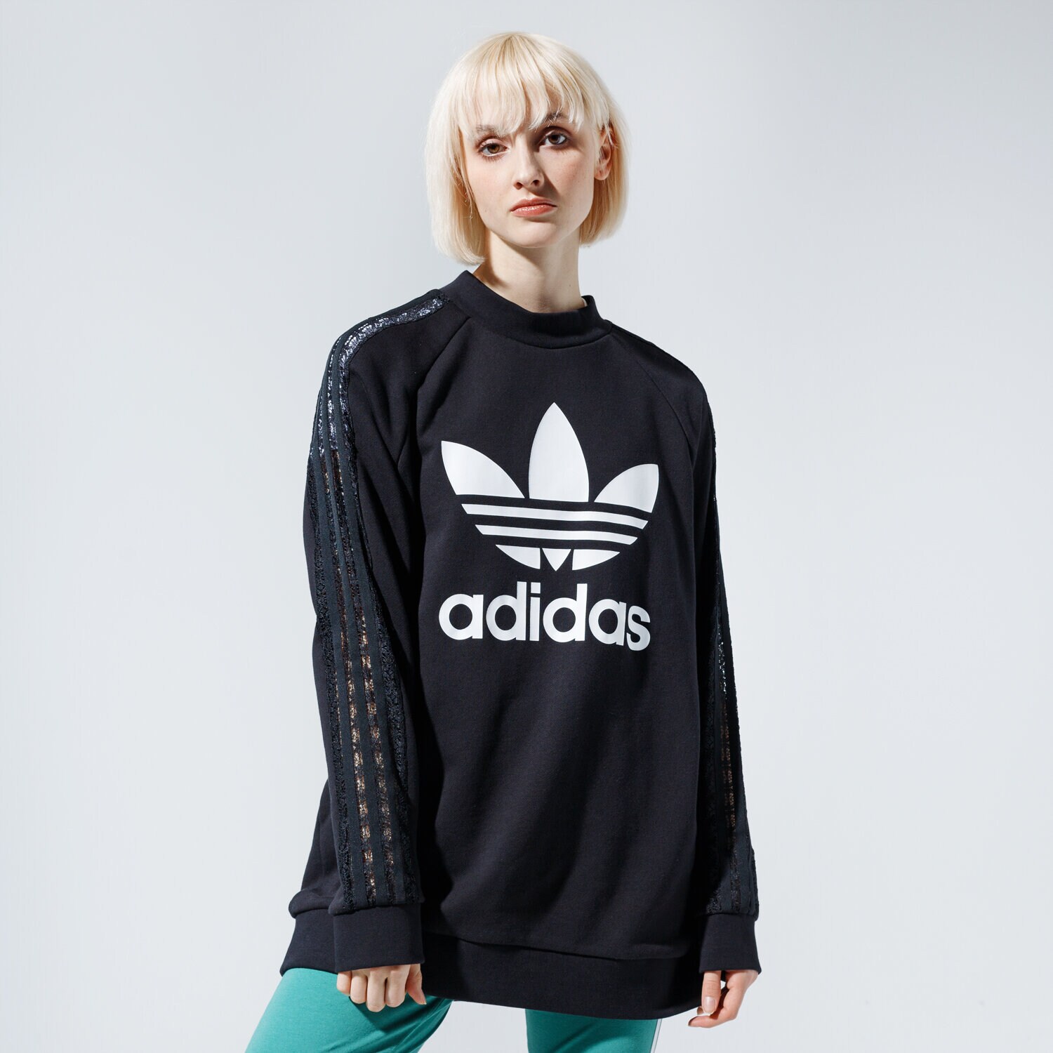 Damen ADIDAS SWEATSHIRT LACE SWEATSHIRT FM1752 Schwarz
