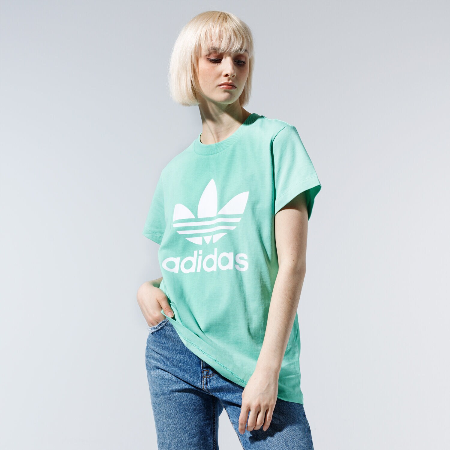 Damen T-Shirt ADIDAS T-SHIRT BOYFRIEND TEE FM3316 Grün