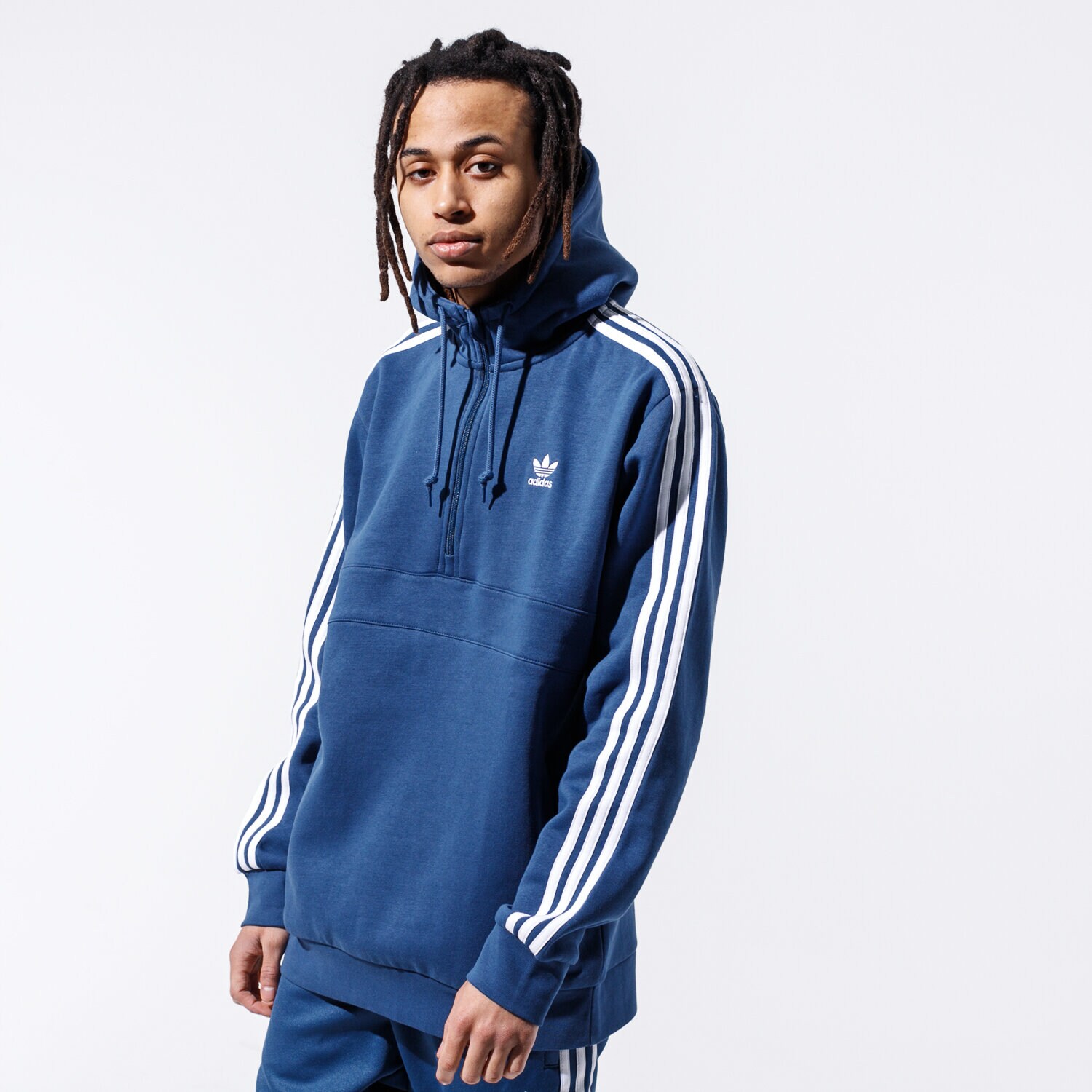 Herren ADIDAS HOODIE 3-STRIPES HZ FM3762 Dunkelblau