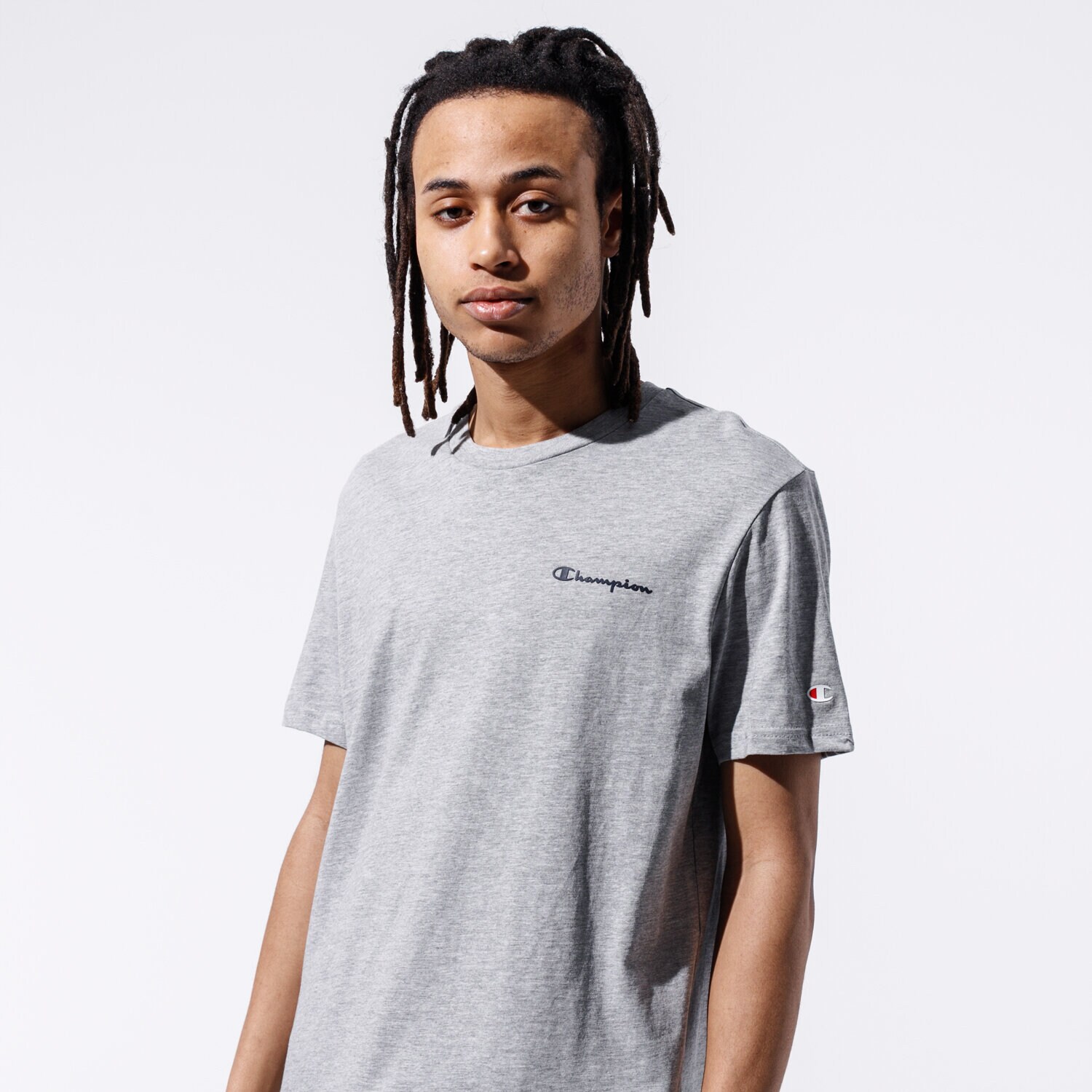 Herren T-Shirt CHAMPION T-SHIRT BASIC TEE 214534EM006 Grau
