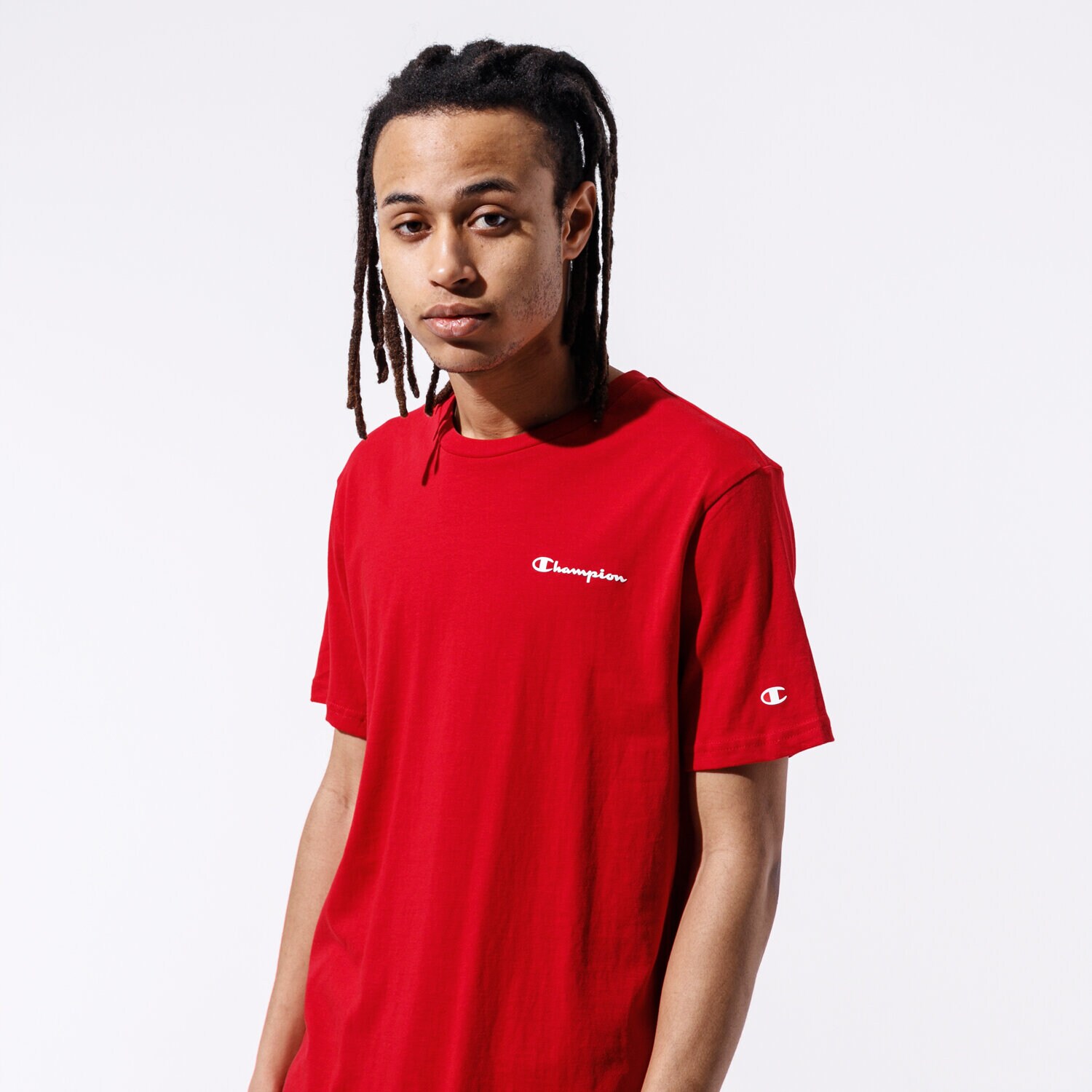 Herren T-Shirt CHAMPION T-SHIRT BASIC TEE 214534RS001 Rot