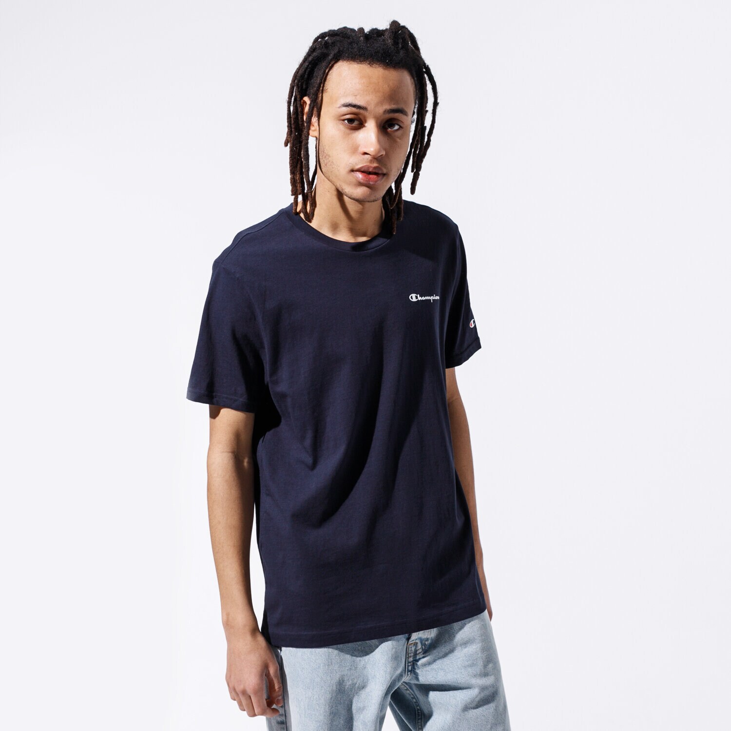 Herren T-Shirt CHAMPION T-SHIRT BASIC TEE 214534BS501 Dunkelblau