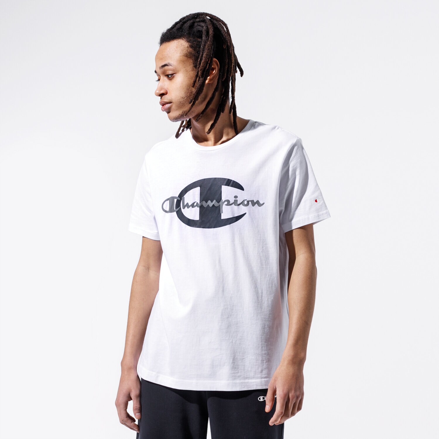 Herren T-Shirt CHAMPION T-SHIRT BIG LOGO TEE 215278WW001 Weiß