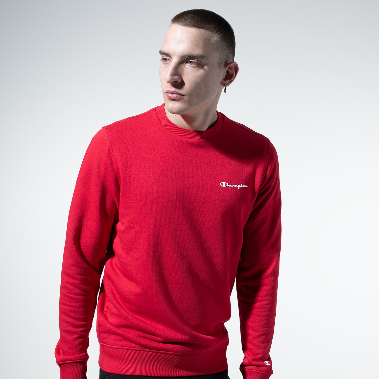 Herren CHAMPION SWEATSHIRT BASIC CREWNECK 215493RS001 Rot