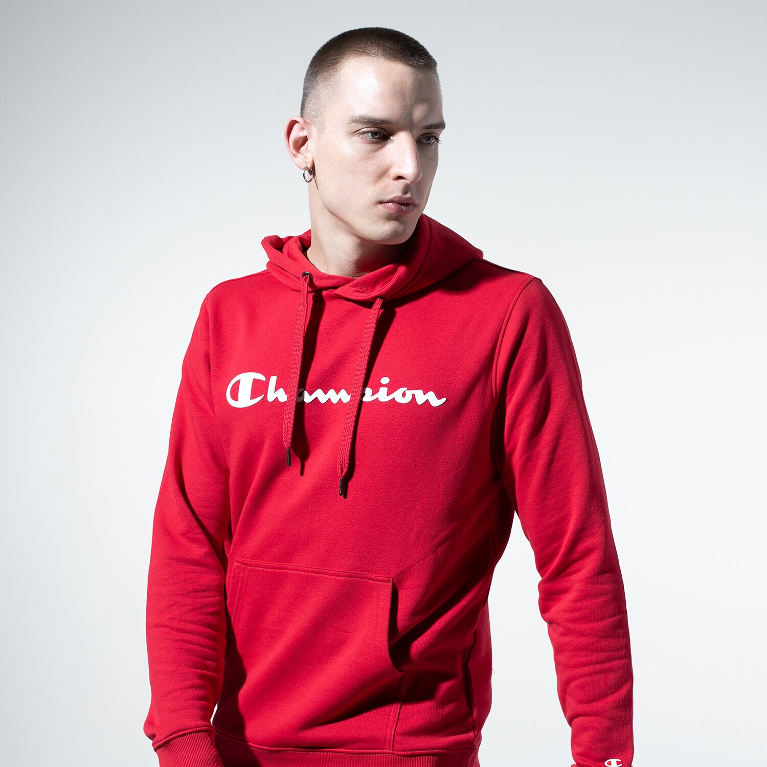 Herren CHAMPION HOODIE BASIC HOODY KANGAROO 215494RS001 Rot