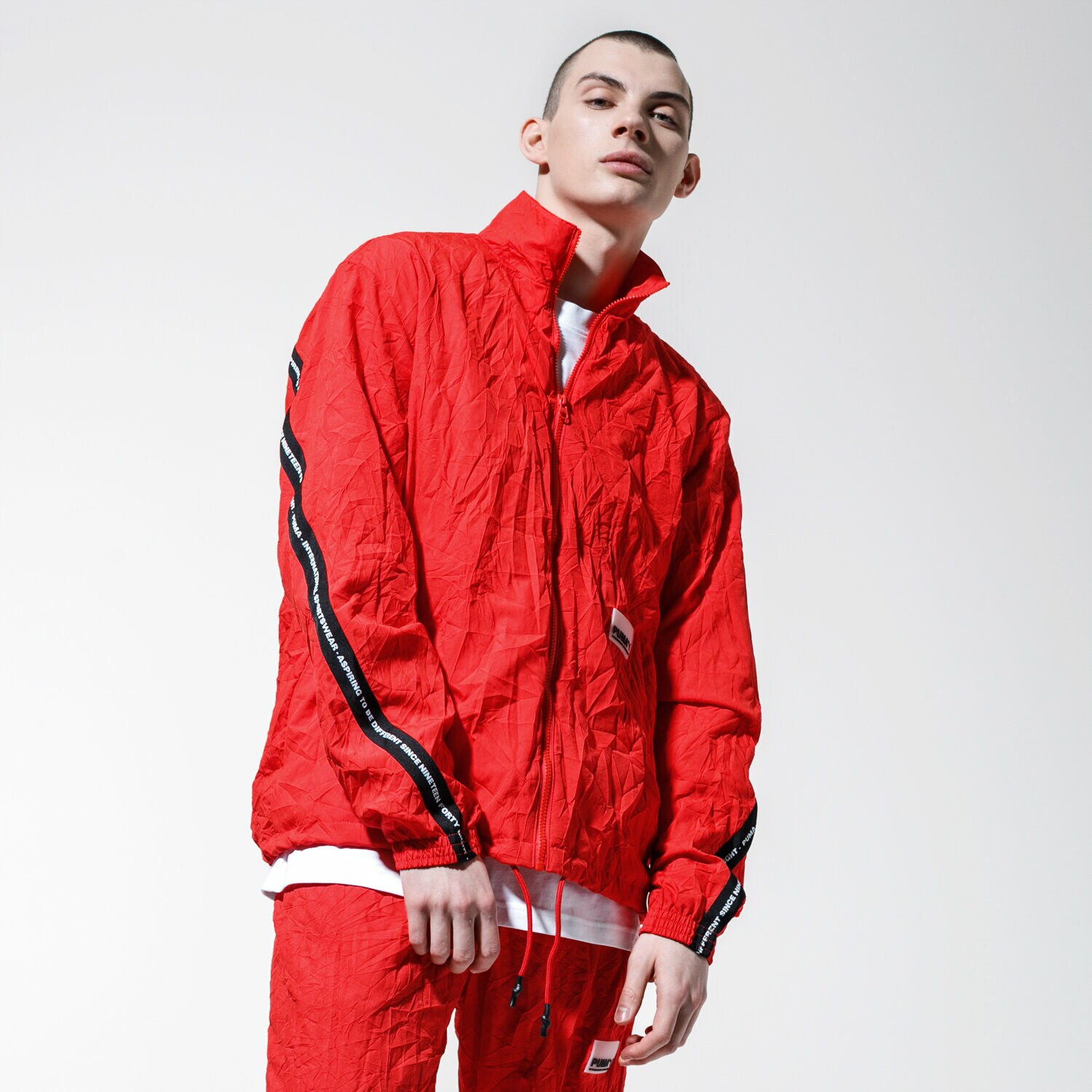 Herren Übergangsjacke PUMA JACKE ORTALION AVENIR WOVEN TRACK TOP 59647011 Rot