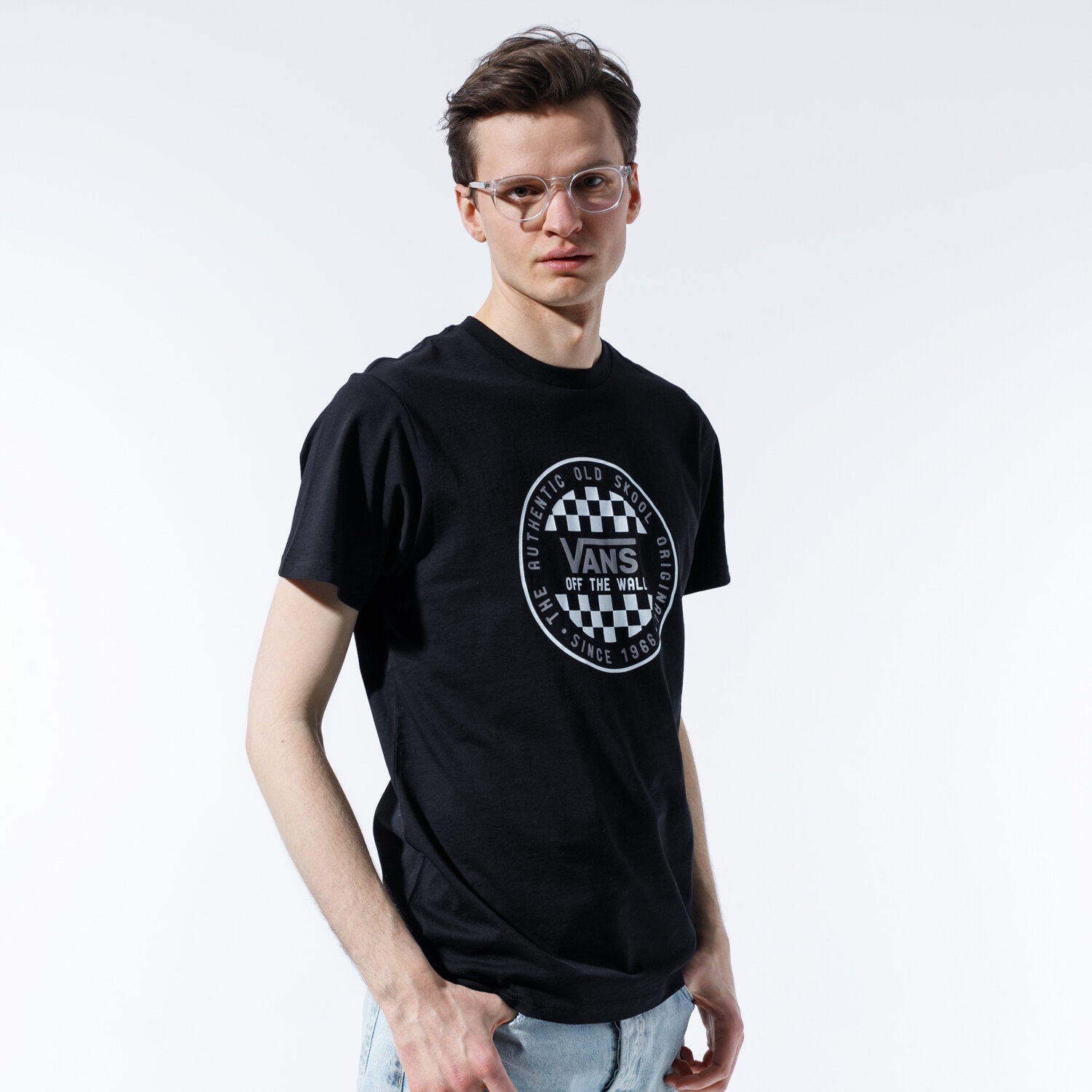 Herren T-Shirt VANS T-SHIRT OG CHECKER SS VN0A49SYBLK1 Schwarz