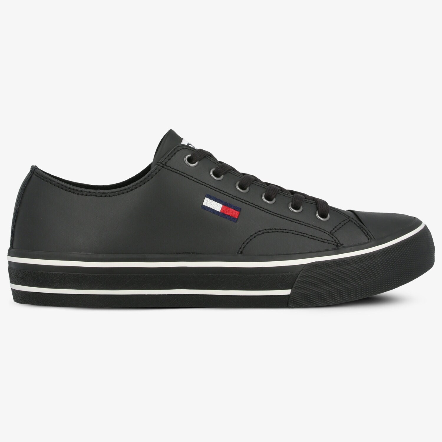 Herren Sneaker TOMMY HILFIGER LEATHER CITY SNEAKER EM0EM00394BDS Schwarz