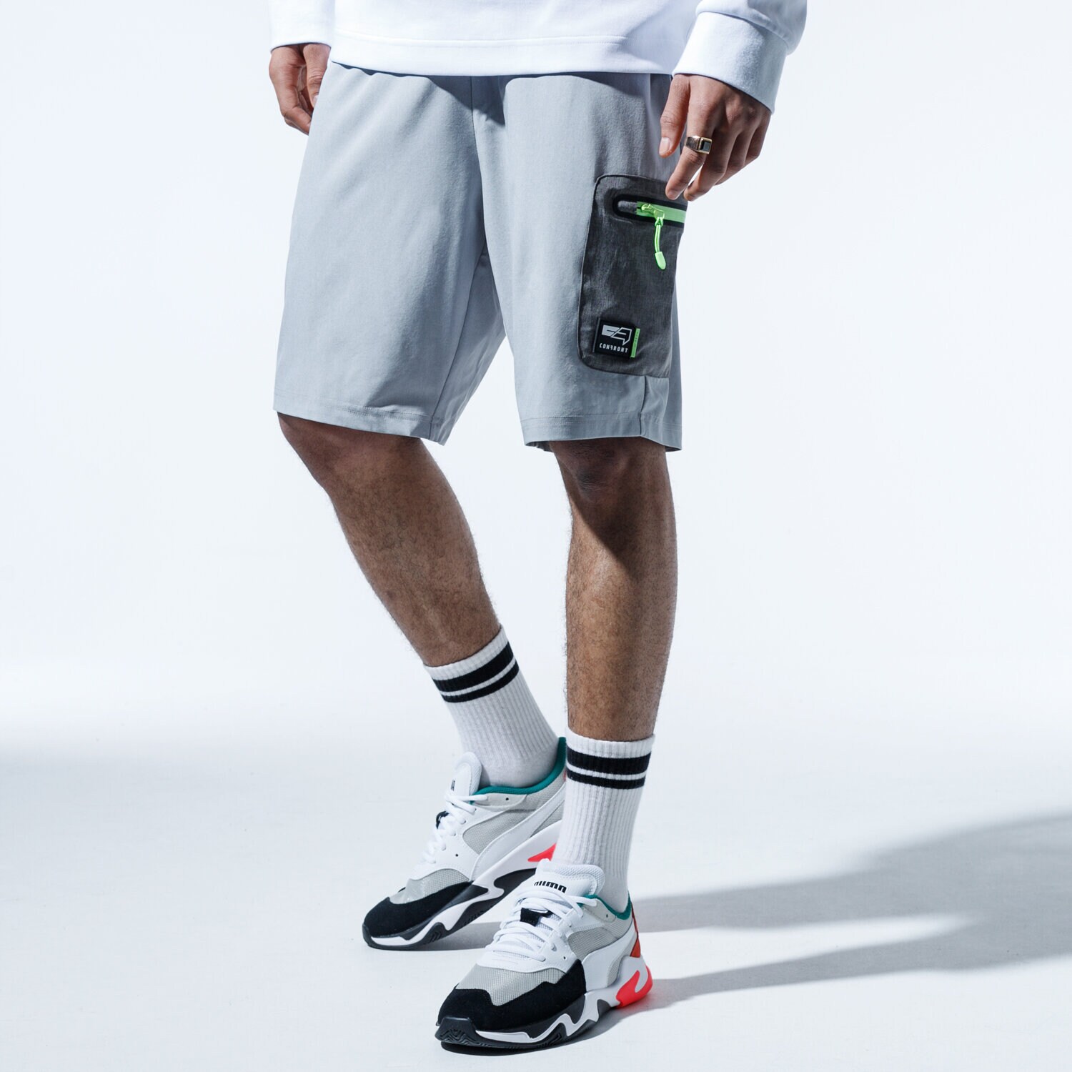 Herren Shorts CONFRONT SHORTS LONG BEACH CF120SZM35002 Grau